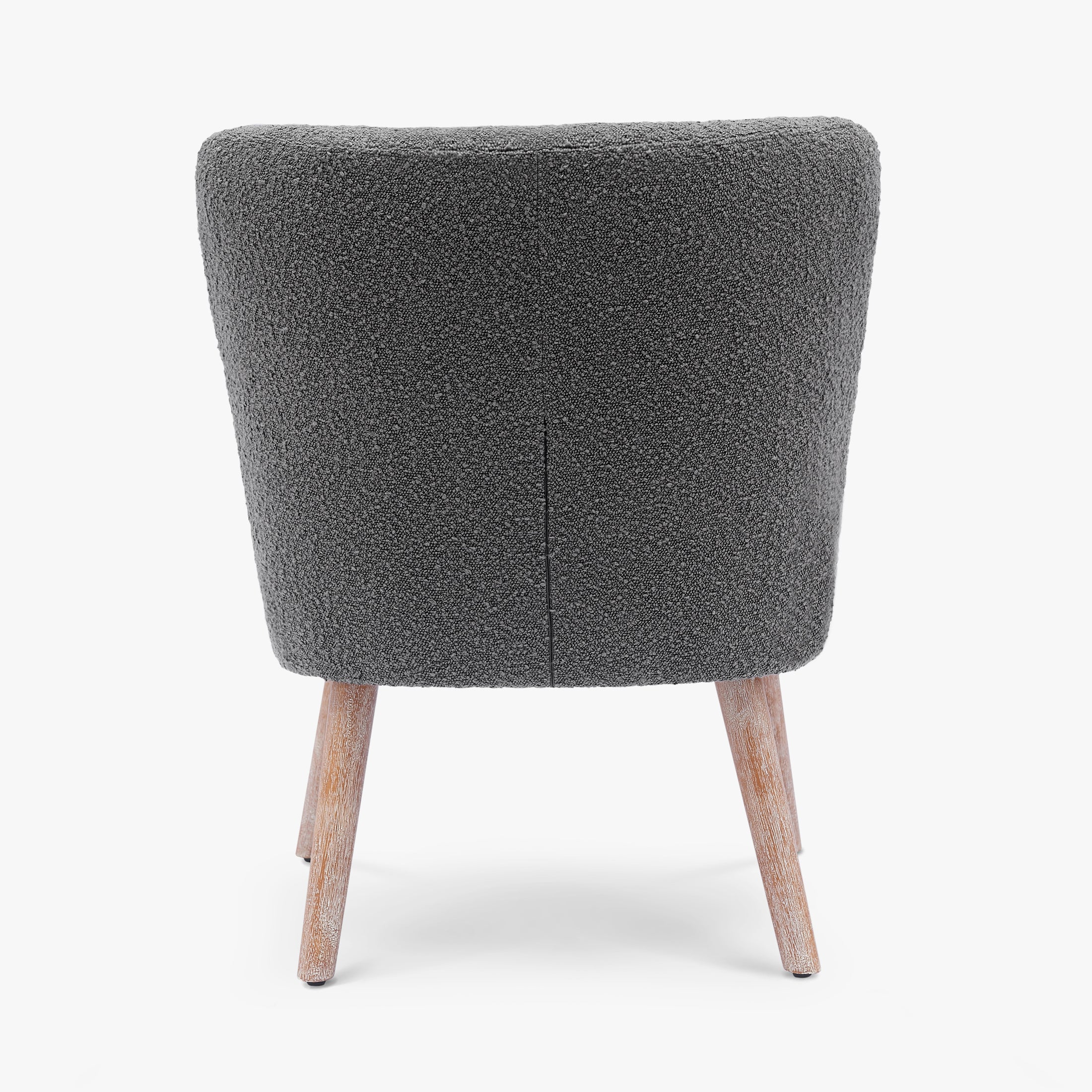 Amélie Mid-Century Boucle Accent Chair with Ottoman Foot Stool Set