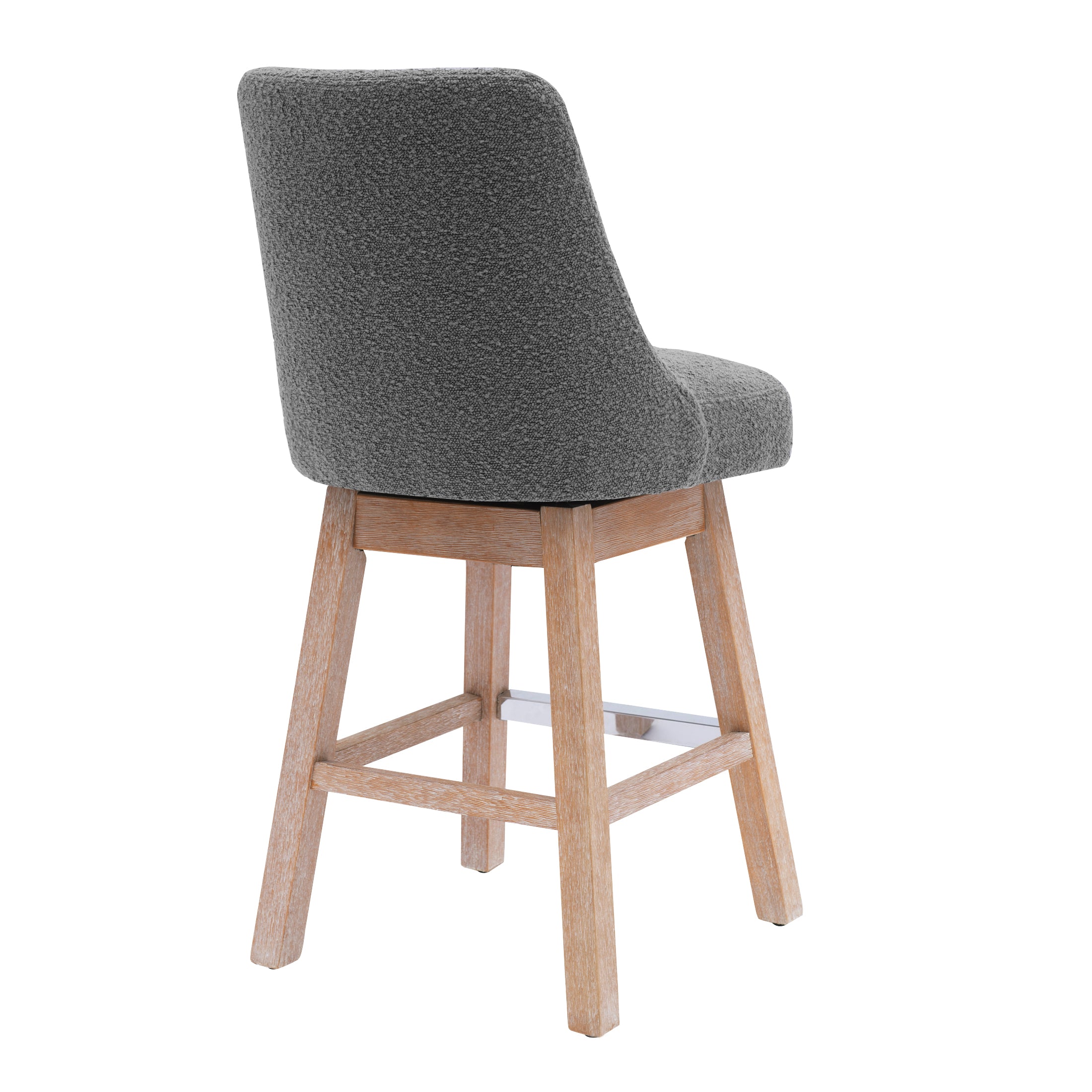 Amélie 26" Upholstered Swivel Counter Height Bar Stool