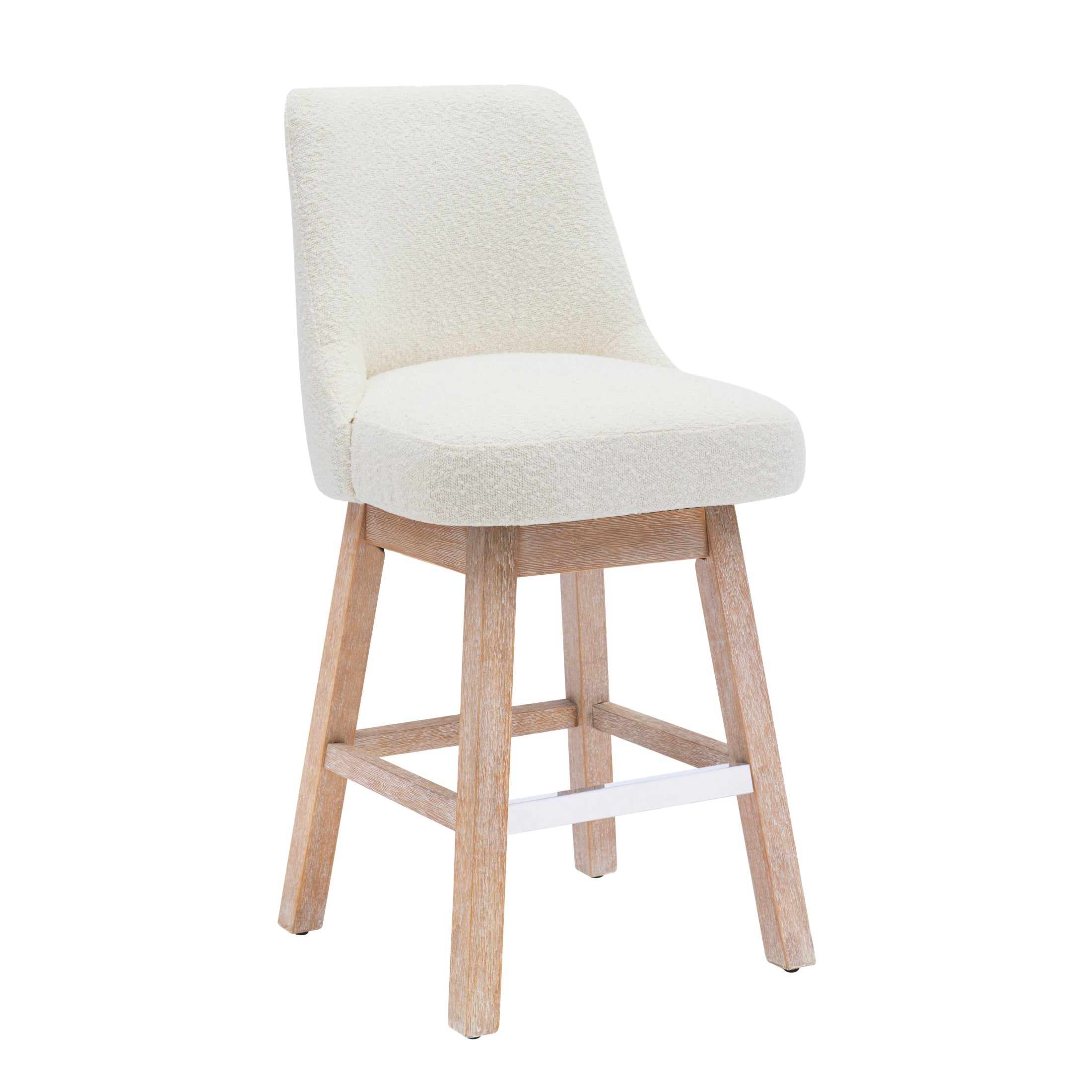 Amélie 26" Upholstered Swivel Counter Height Bar Stool