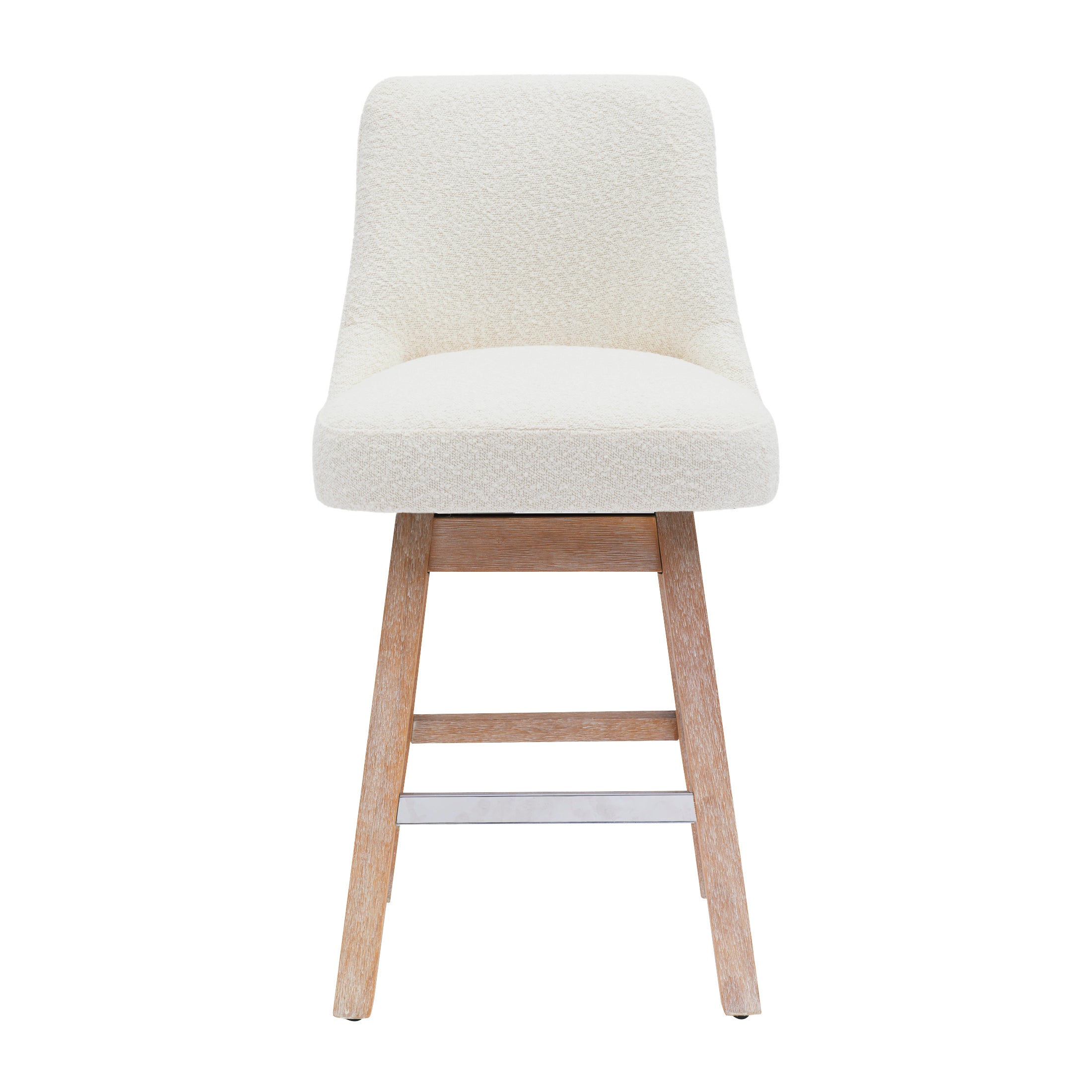 Amélie 26" Upholstered Swivel Counter Height Bar Stool