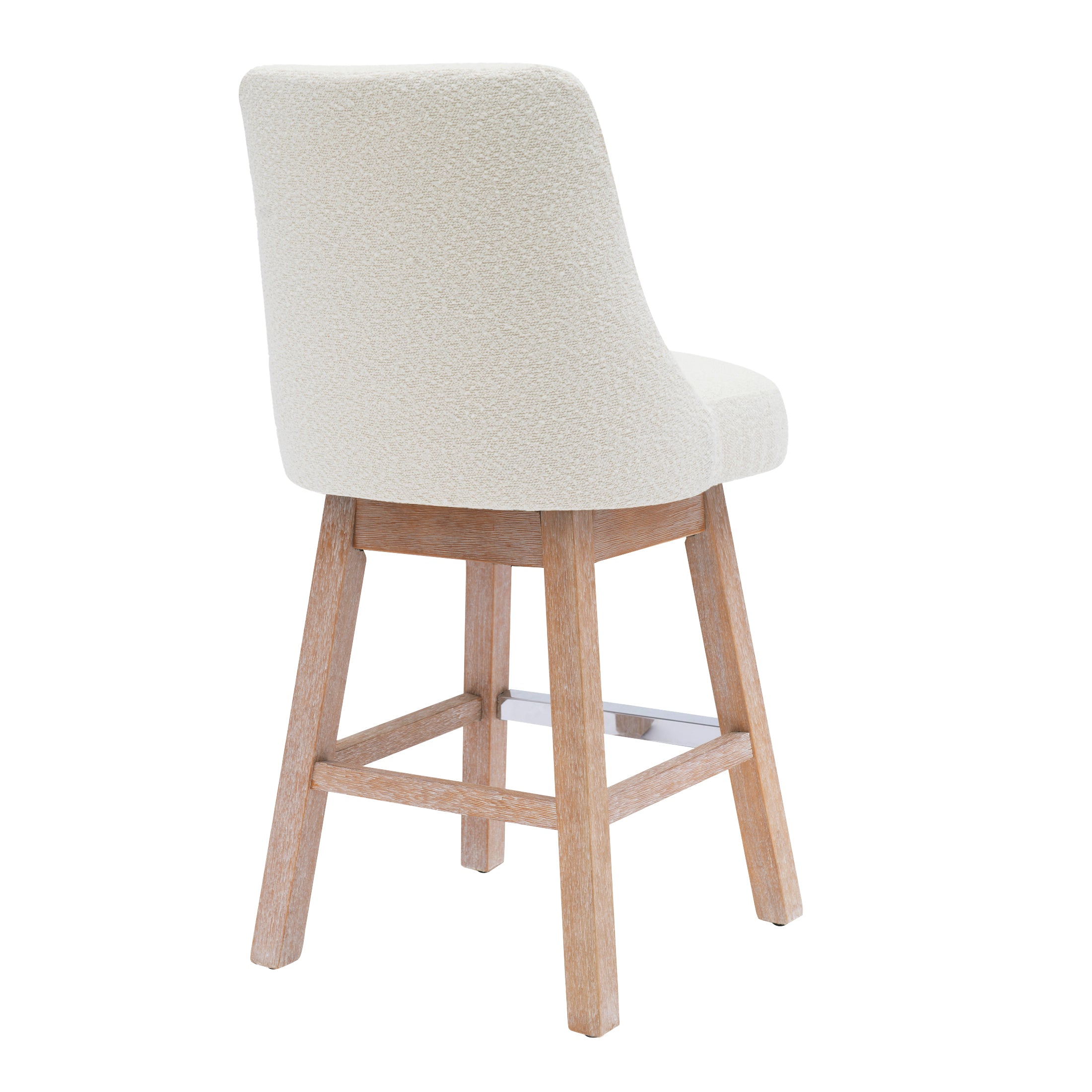Amélie 26" Upholstered Swivel Counter Height Bar Stool