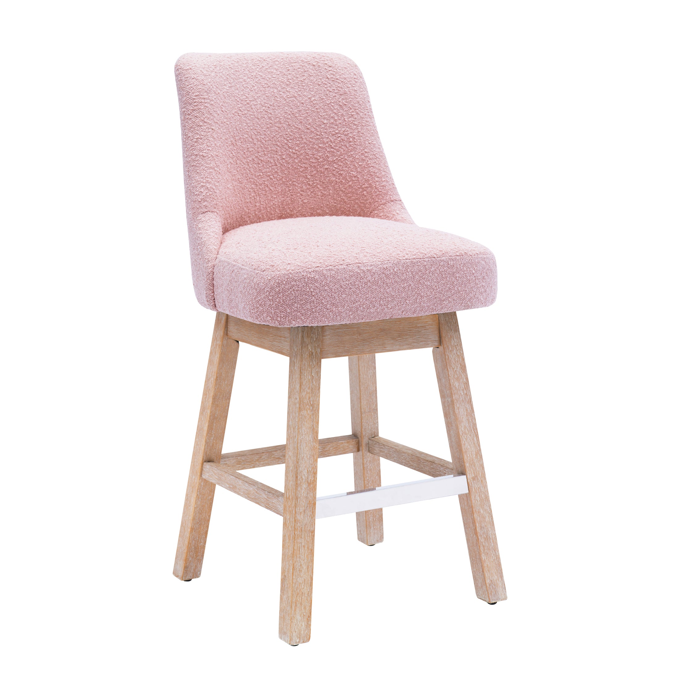 Amélie 26" Upholstered Swivel Counter Height Bar Stool