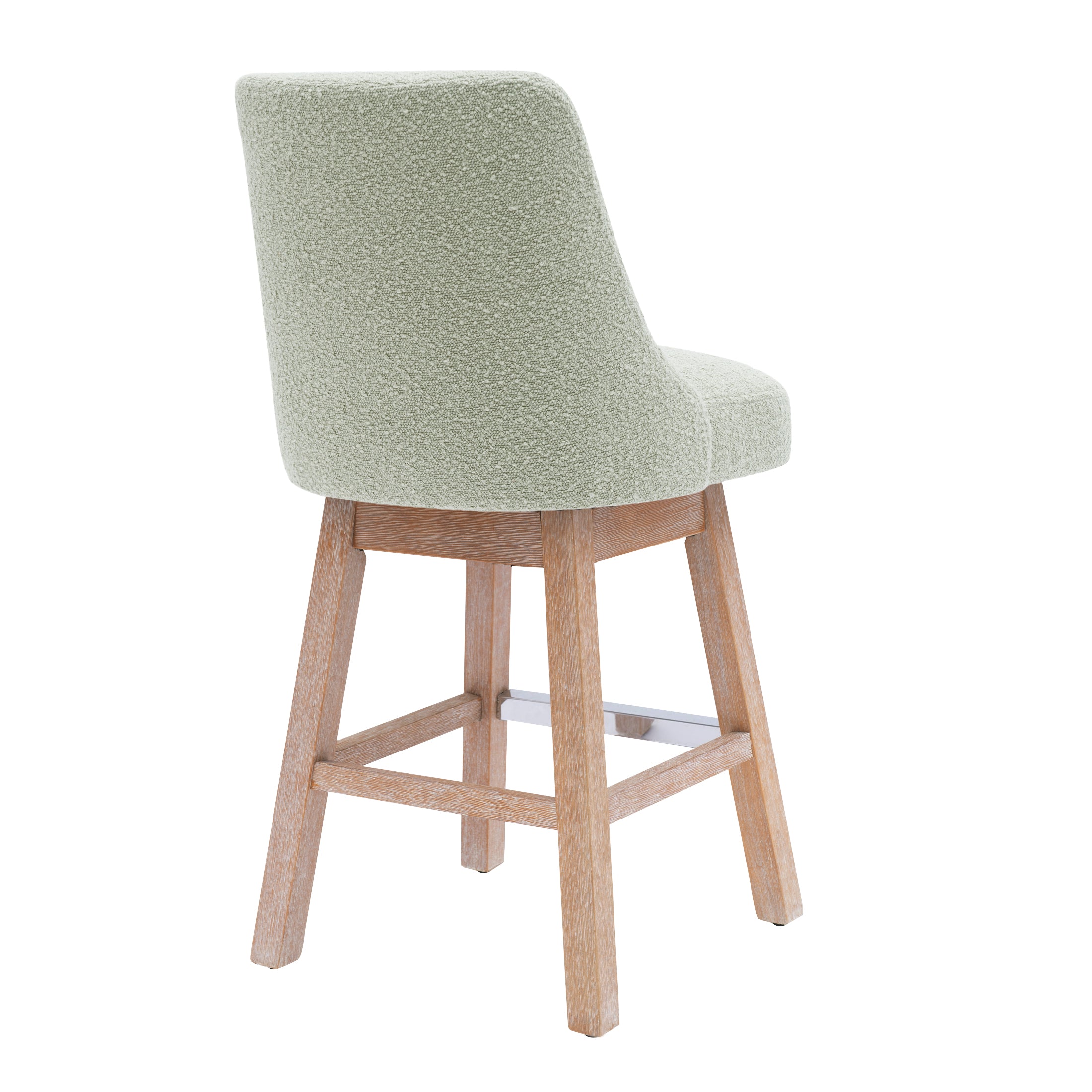 Amélie 26" Upholstered Swivel Counter Height Bar Stool