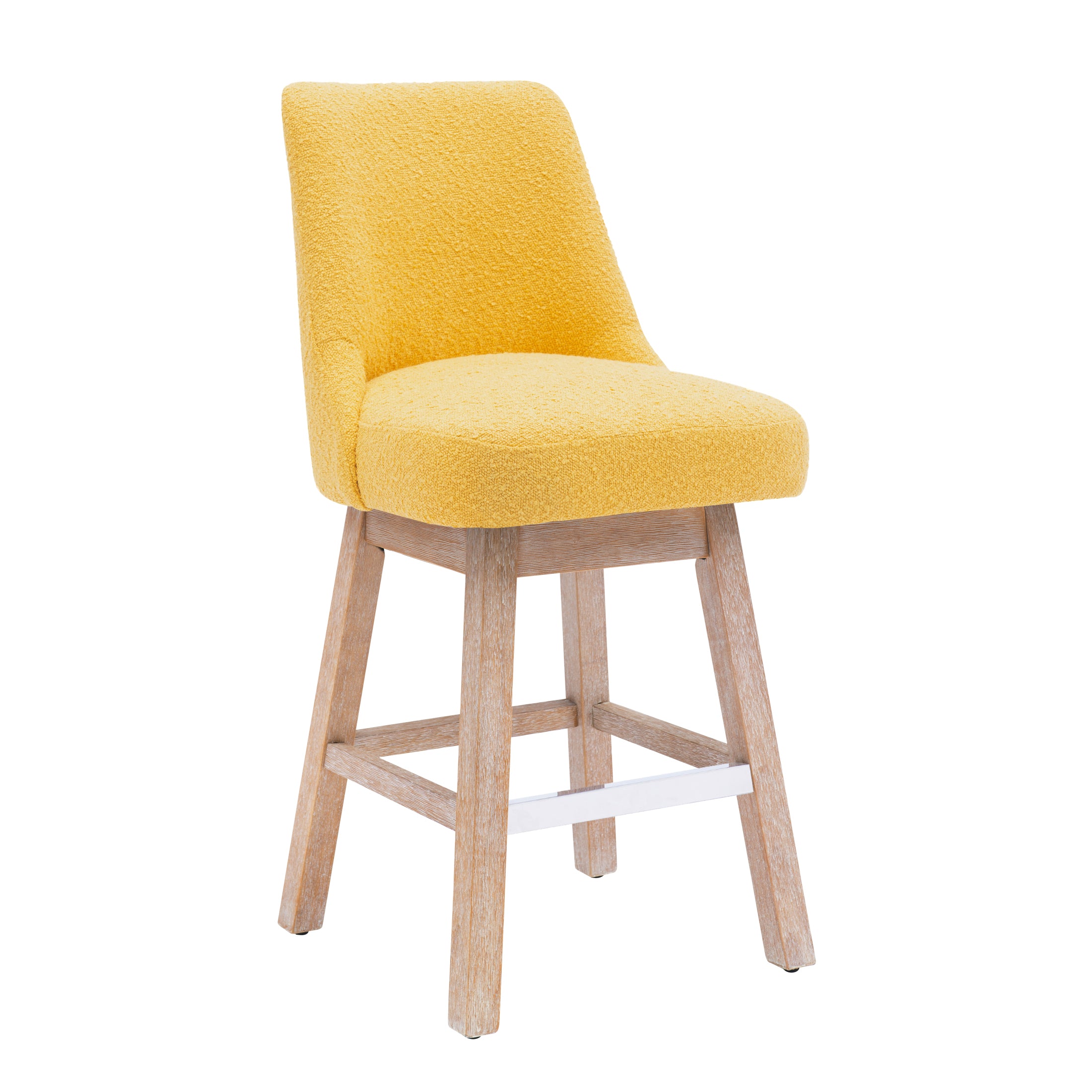 Amélie 26" Upholstered Swivel Counter Height Bar Stool