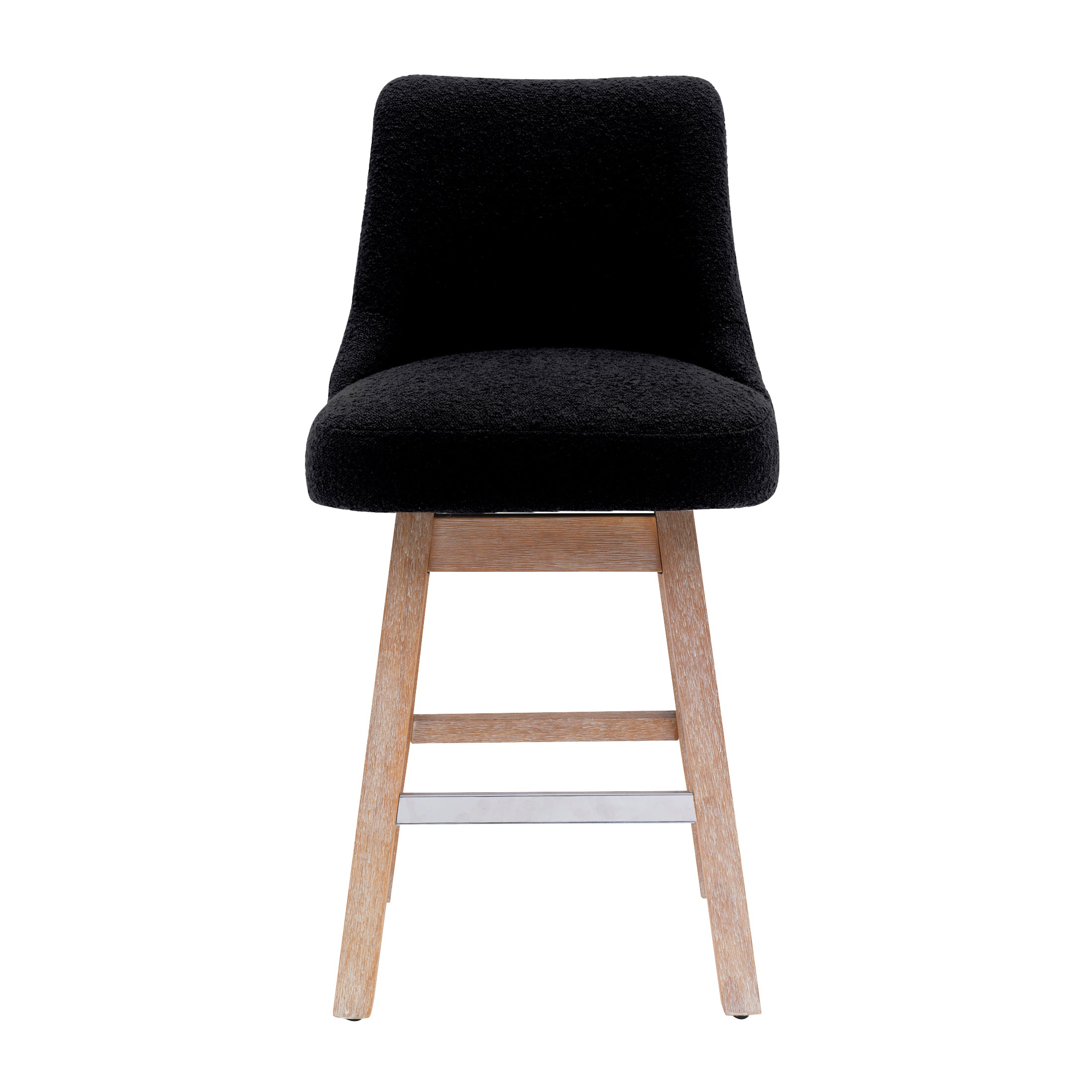 Amélie 26" Upholstered Swivel Counter Height Bar Stool