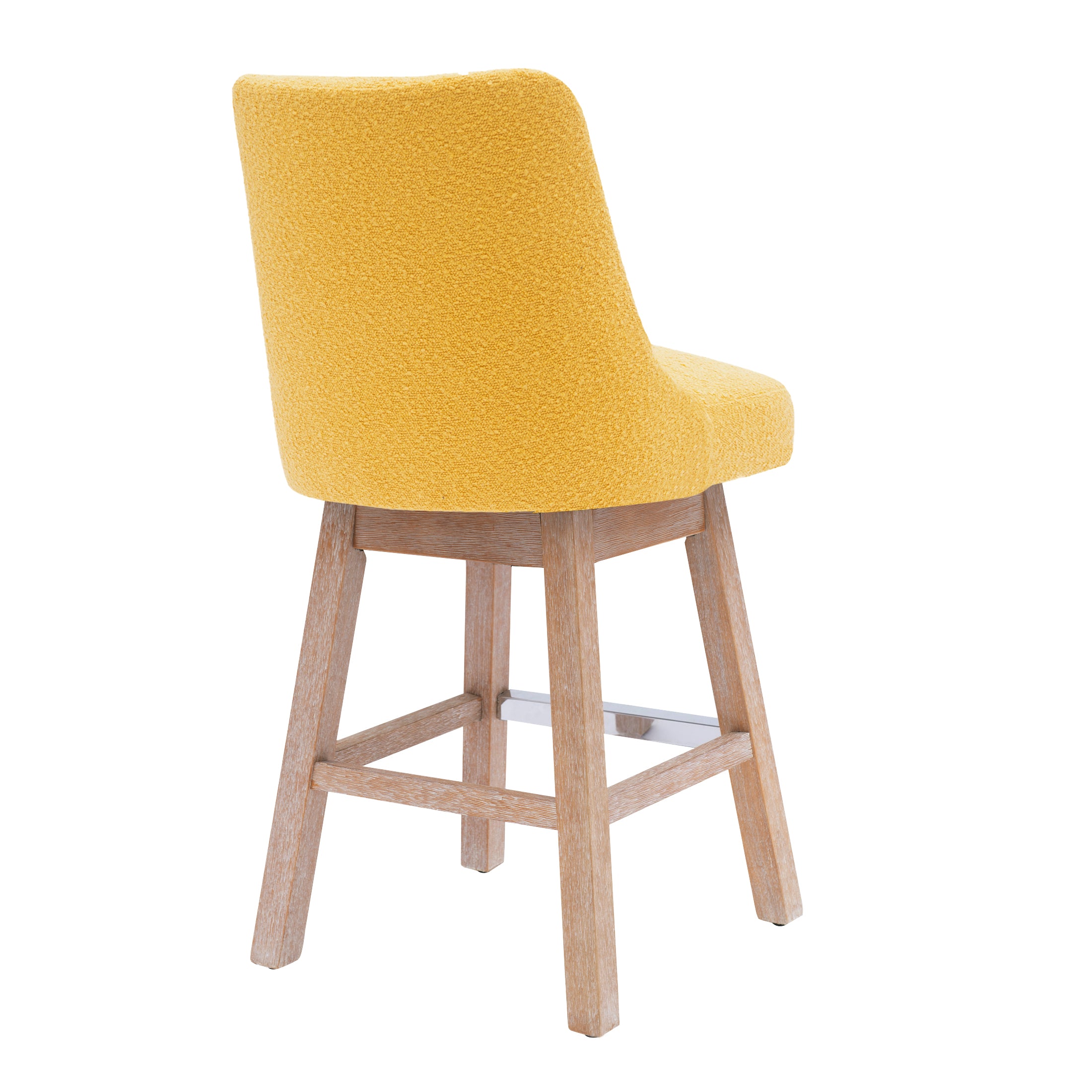 Amélie 26" Upholstered Swivel Counter Height Bar Stool