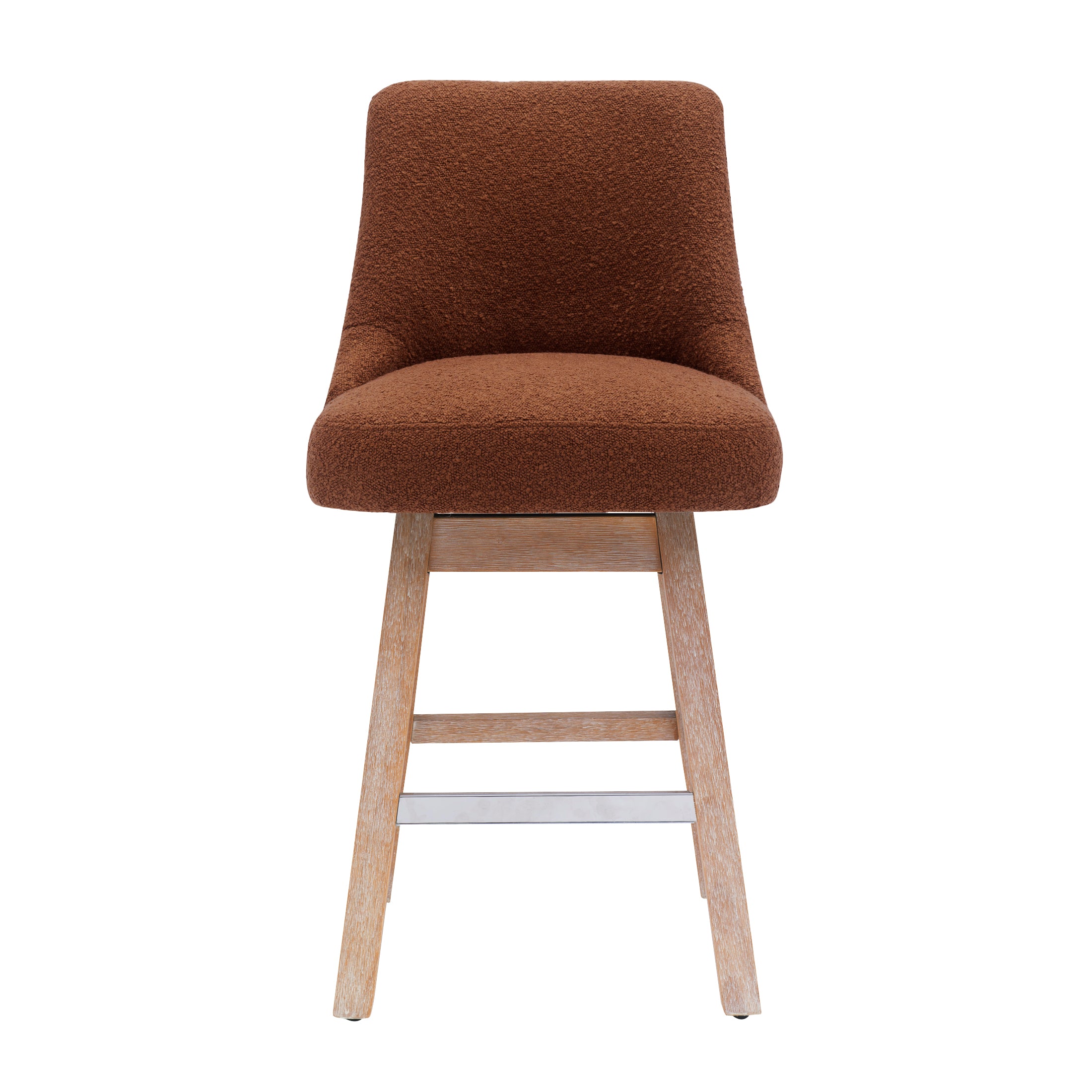 Amélie 26" Upholstered Swivel Counter Height Bar Stool
