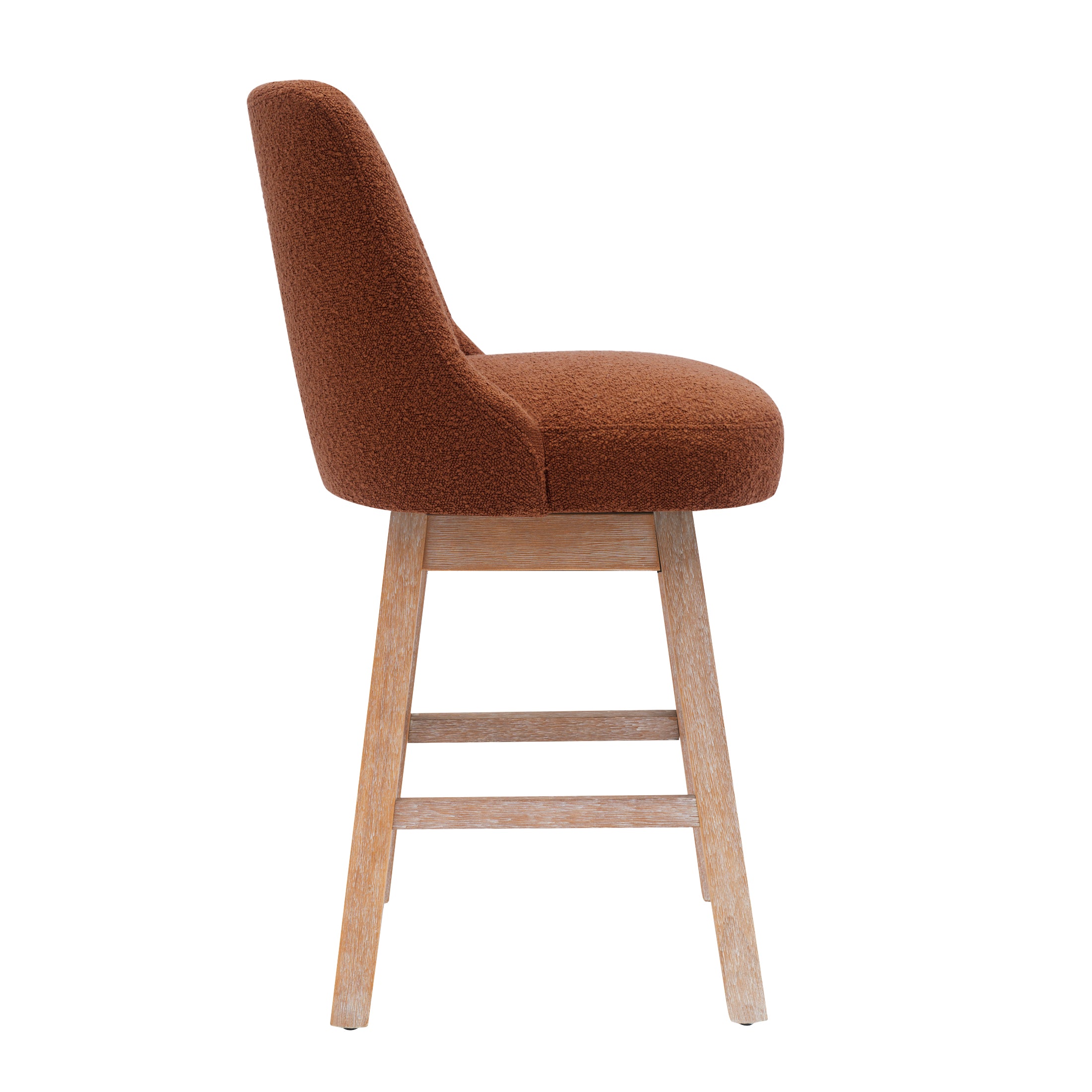 Amélie 26" Upholstered Swivel Counter Height Bar Stool