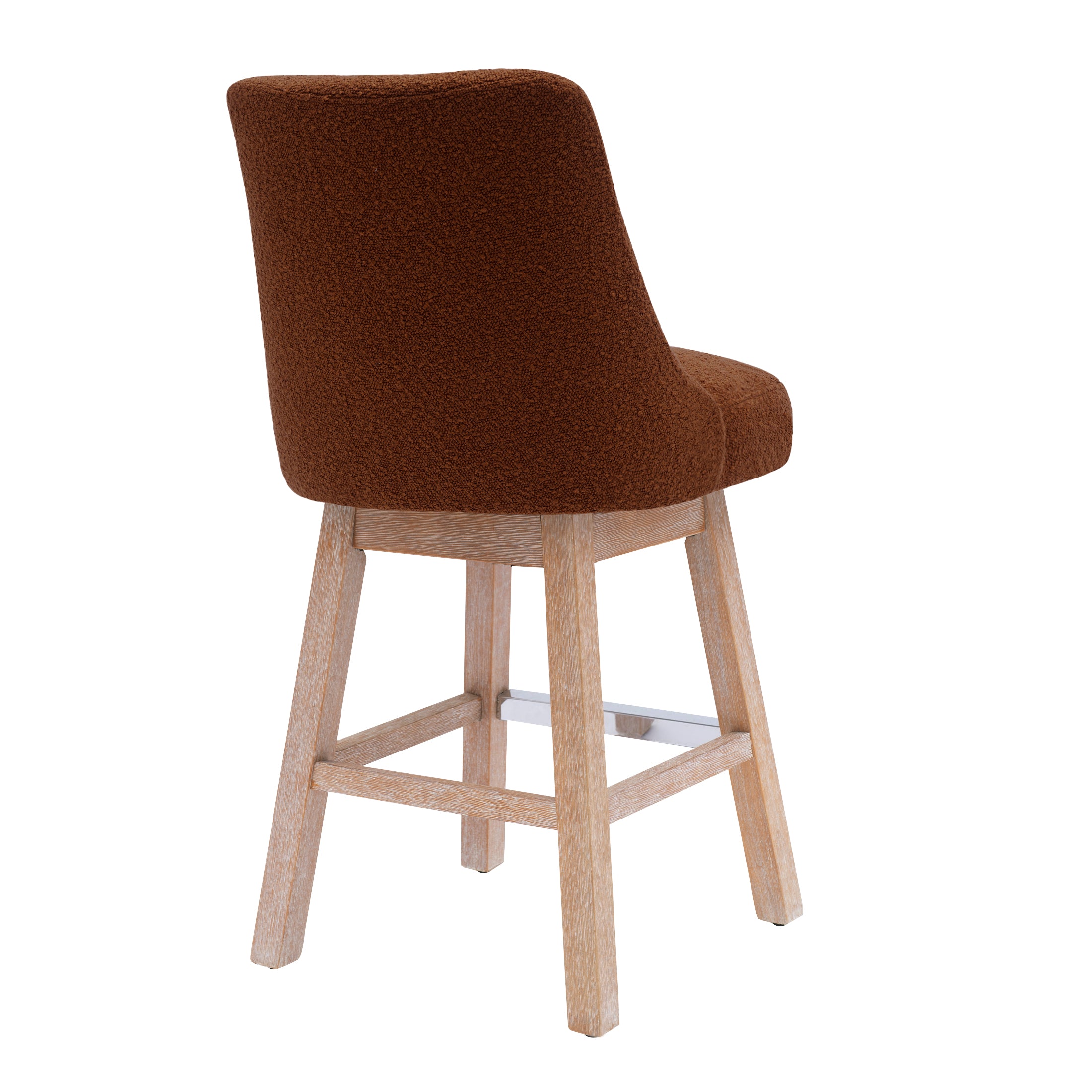 Amélie 26" Upholstered Swivel Counter Height Bar Stool