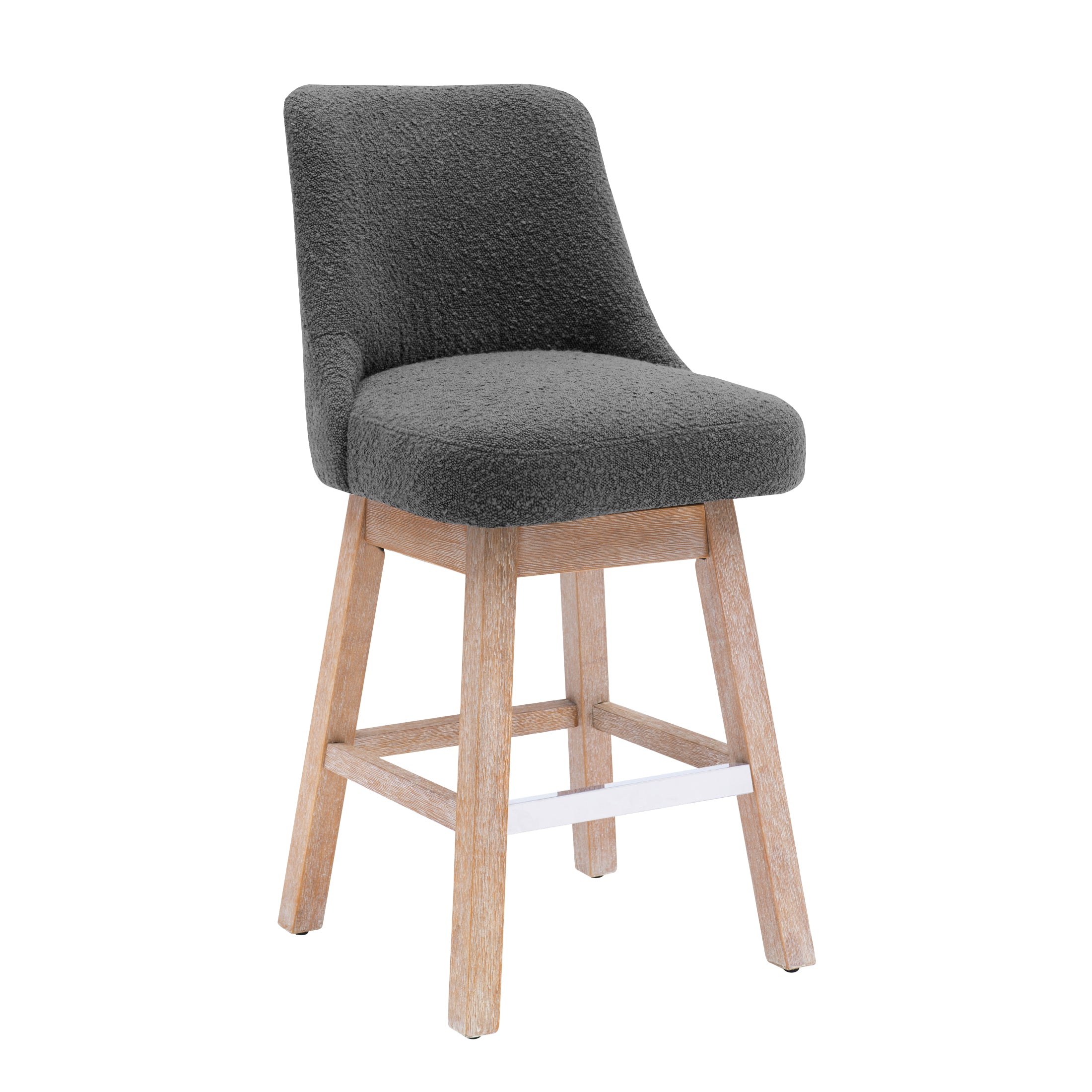 Amélie 26" Upholstered Swivel Counter Height Bar Stool