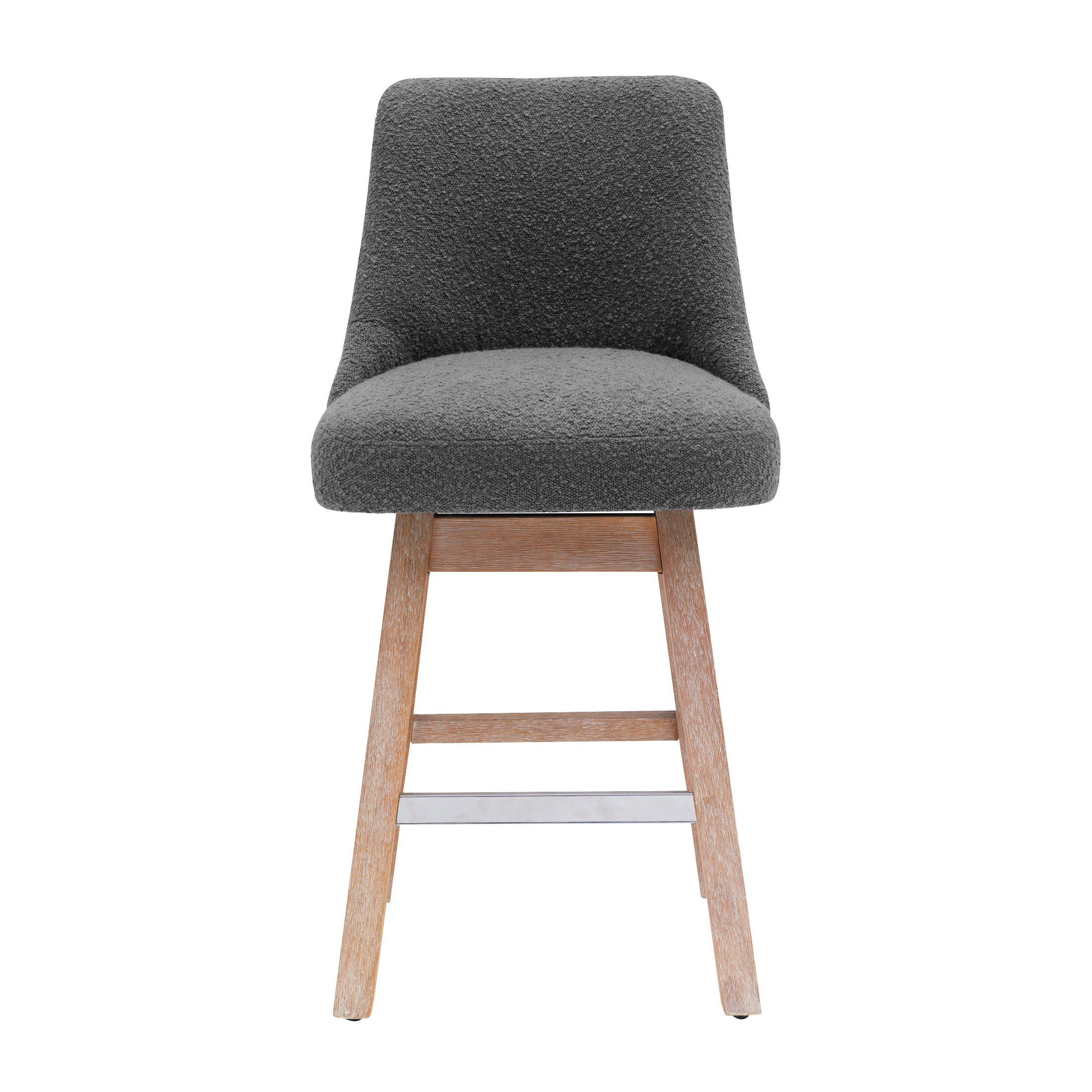 Amélie 26" Upholstered Swivel Counter Height Bar Stool