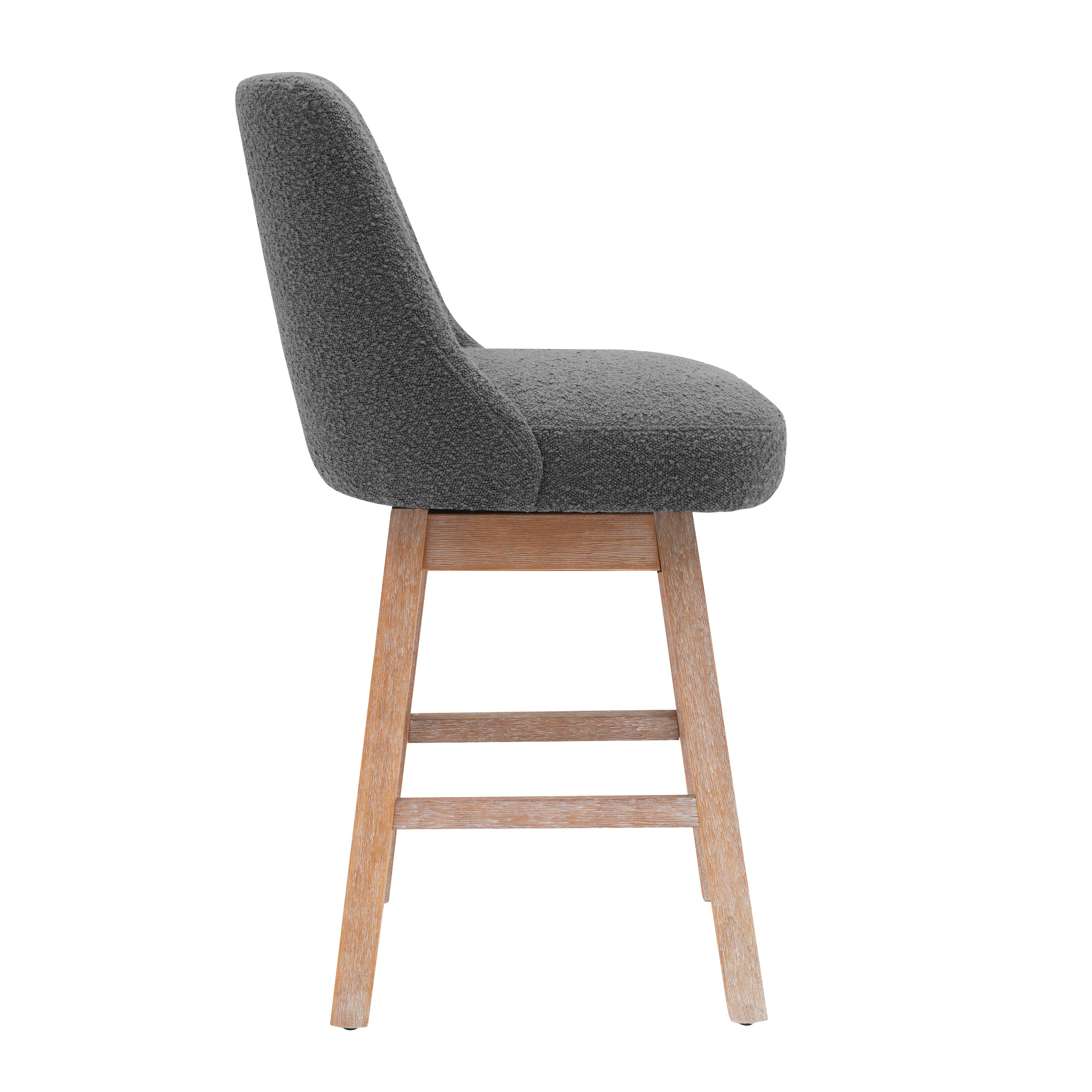 Amélie 26" Upholstered Swivel Counter Height Bar Stool