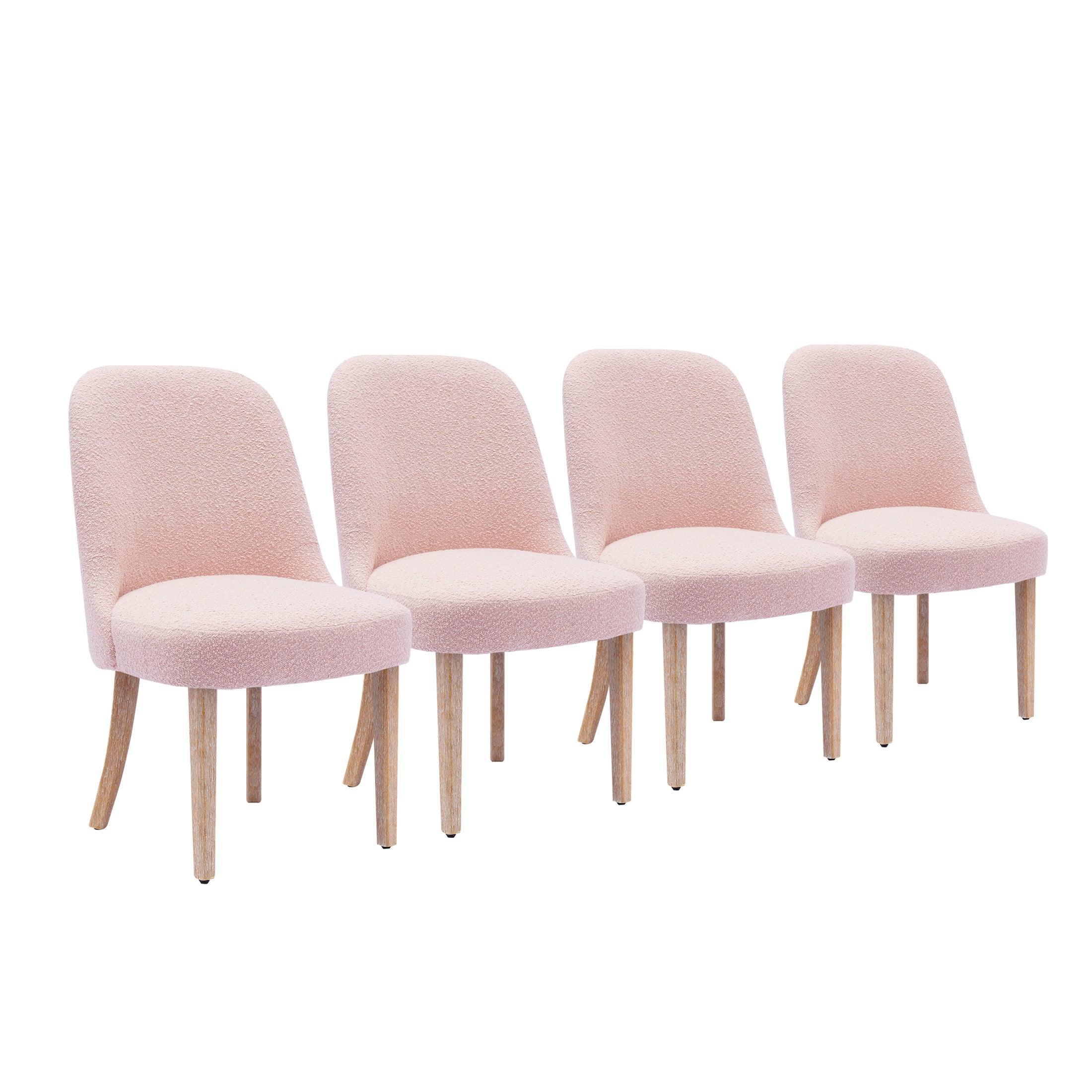 Amélie Mid-Century Modern Boucle Dining Chair (Set of 4) - Costaelm