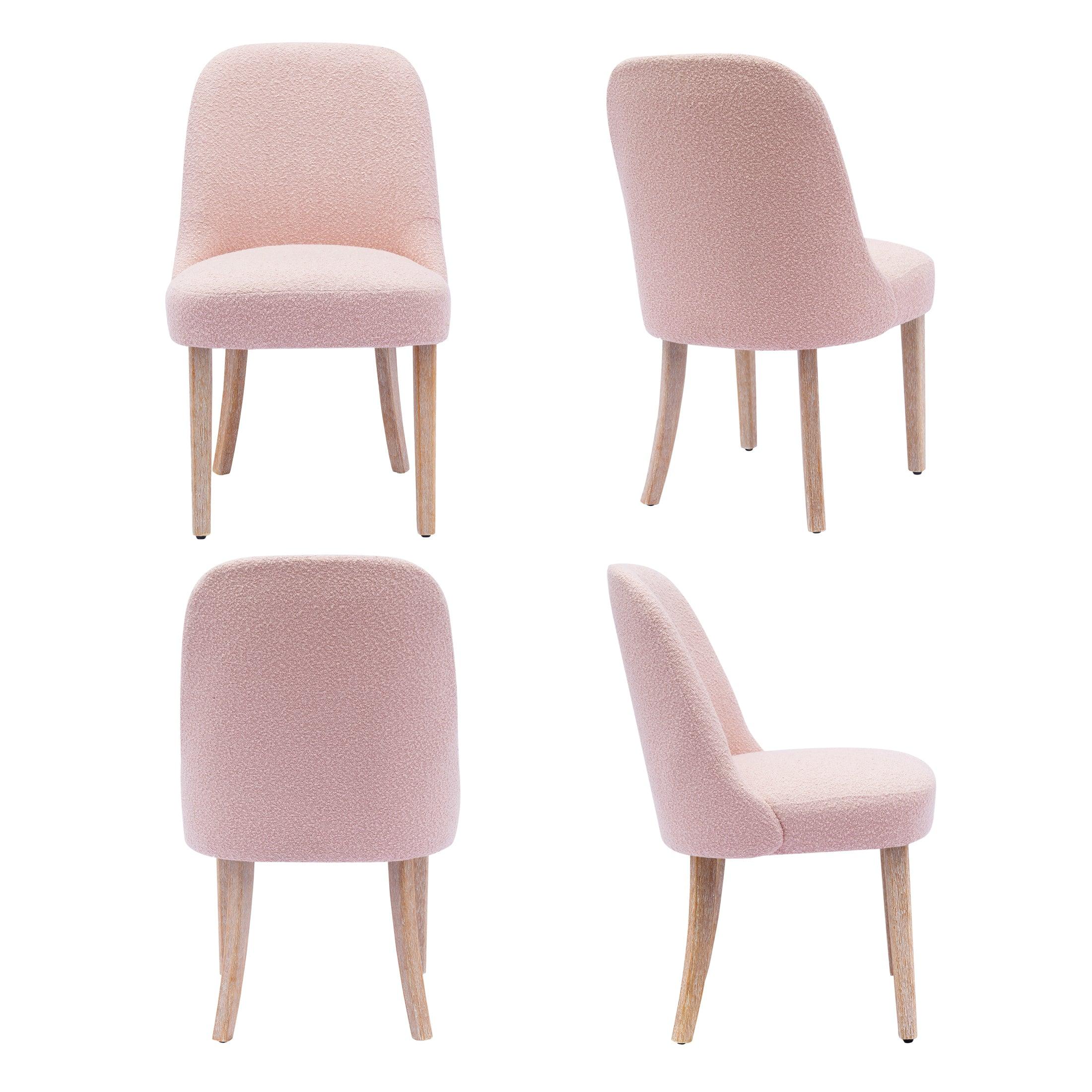 Amélie Mid-Century Modern Boucle Dining Chair (Set of 4) - Costaelm