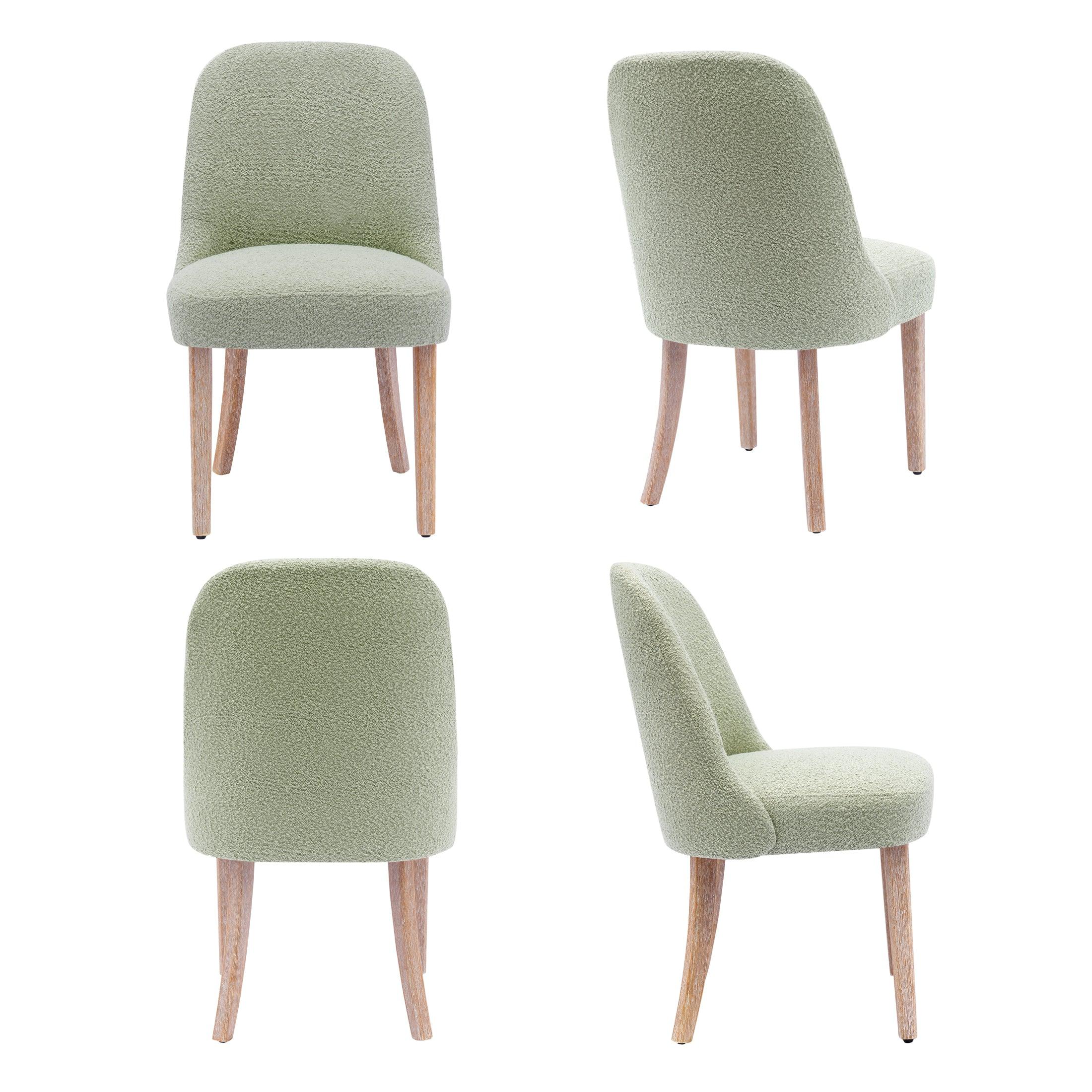 Amélie Mid-Century Modern Boucle Dining Chair (Set of 4) - Costaelm