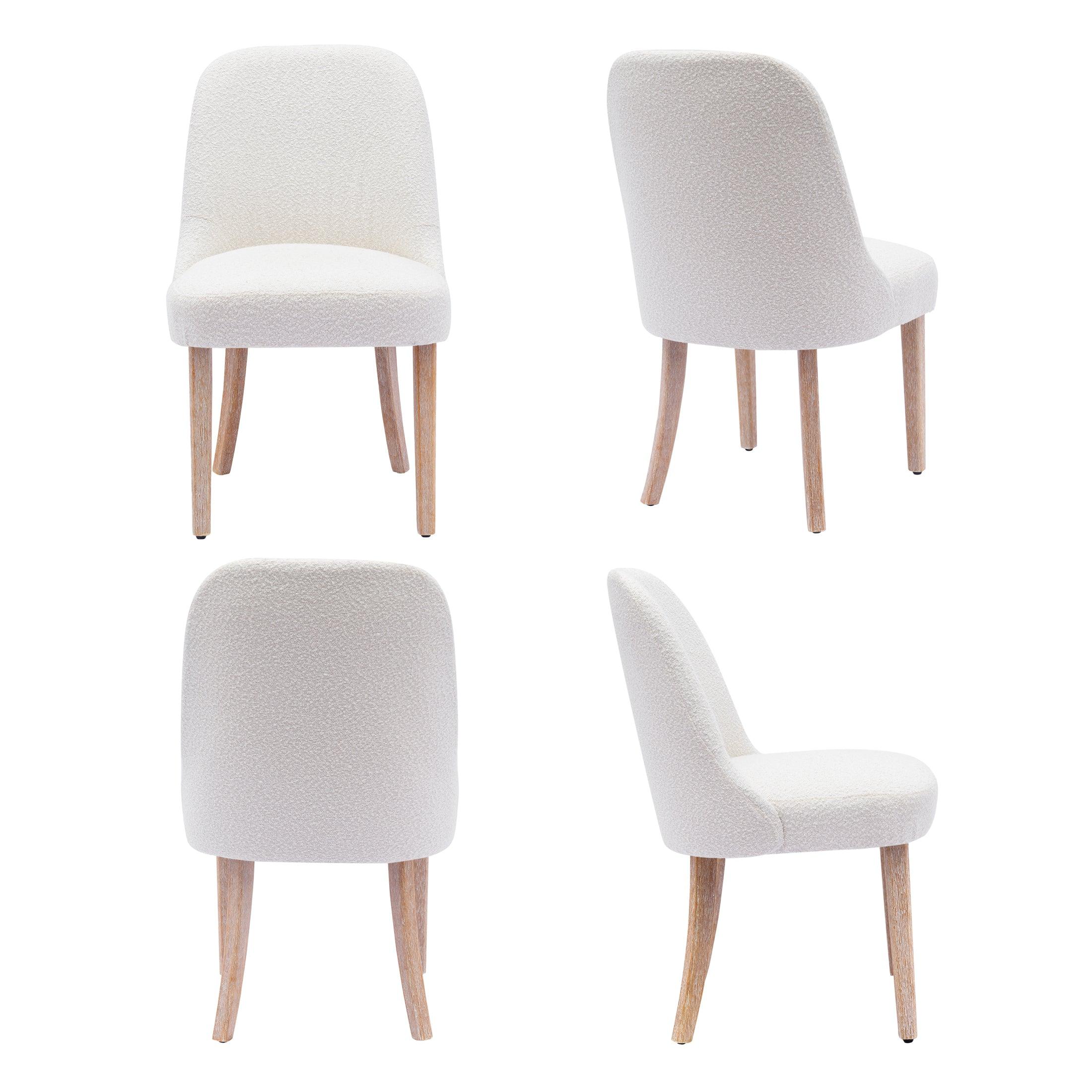 Amélie Mid-Century Modern Boucle Dining Chair (Set of 4) - Costaelm