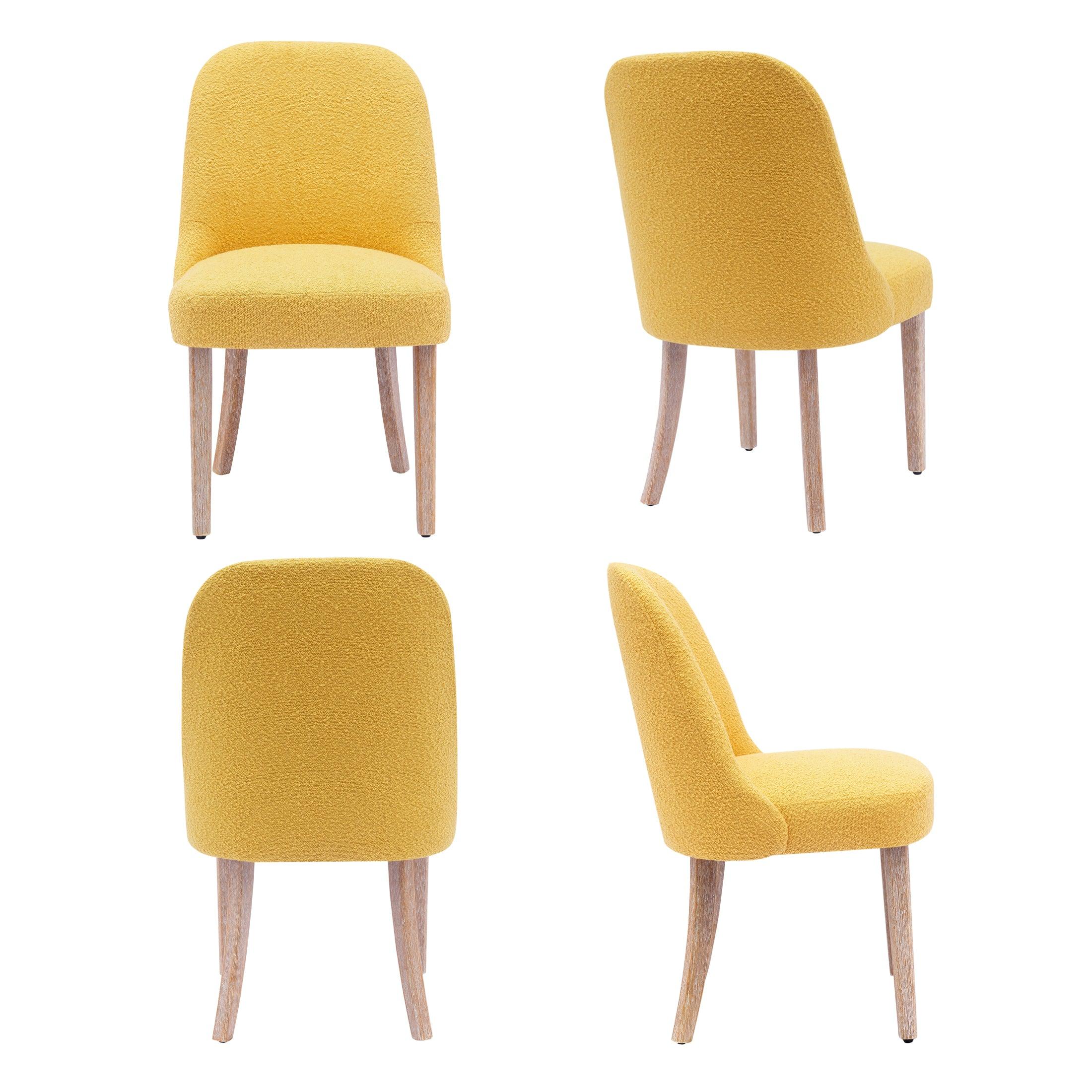 Amélie Mid-Century Modern Boucle Dining Chair (Set of 4) - Costaelm