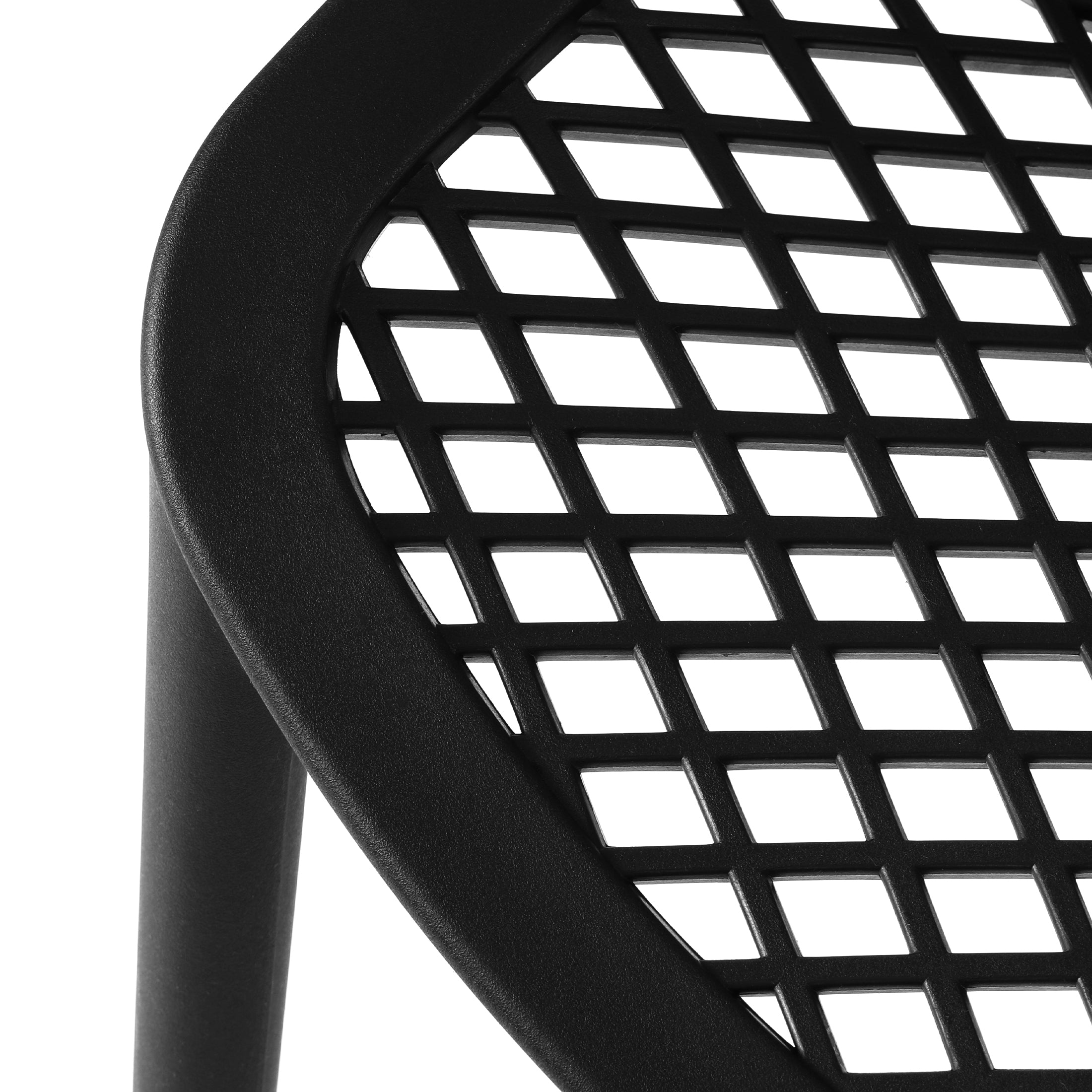 Sunshine Outdoor Stackable Modern Plastic Dining Chairs (Set of 2)