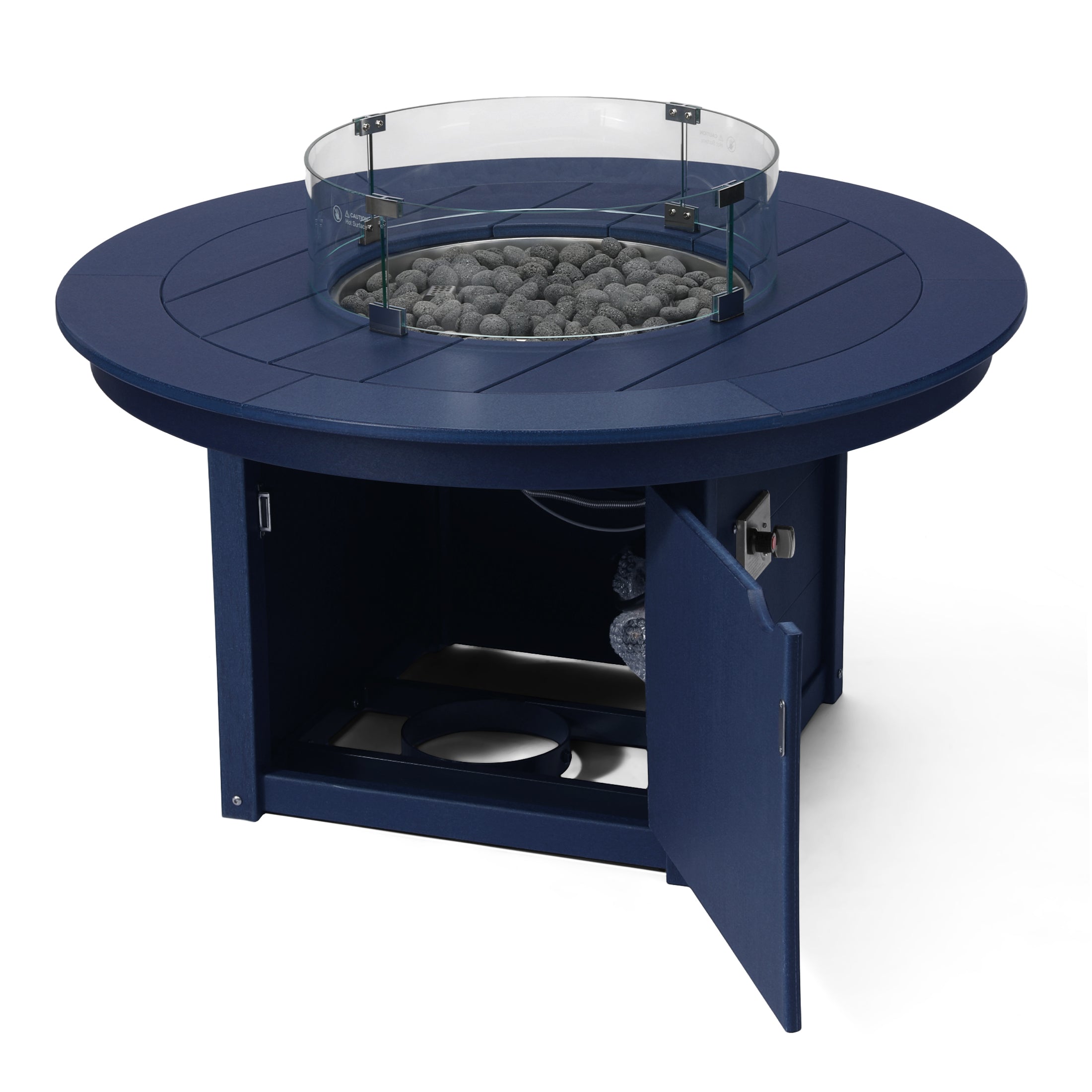 Sol 47" Modern Outdoor 55,000 BTU Patio Propane Round Fire Pit Table