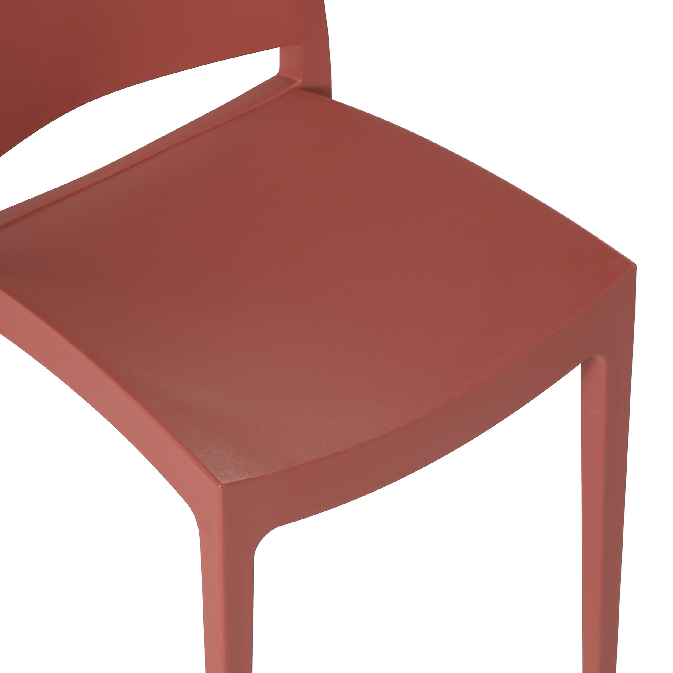 Sunshine Modern Polypropylene Stackable Plastic Patio Dining Chair (Set of 2)