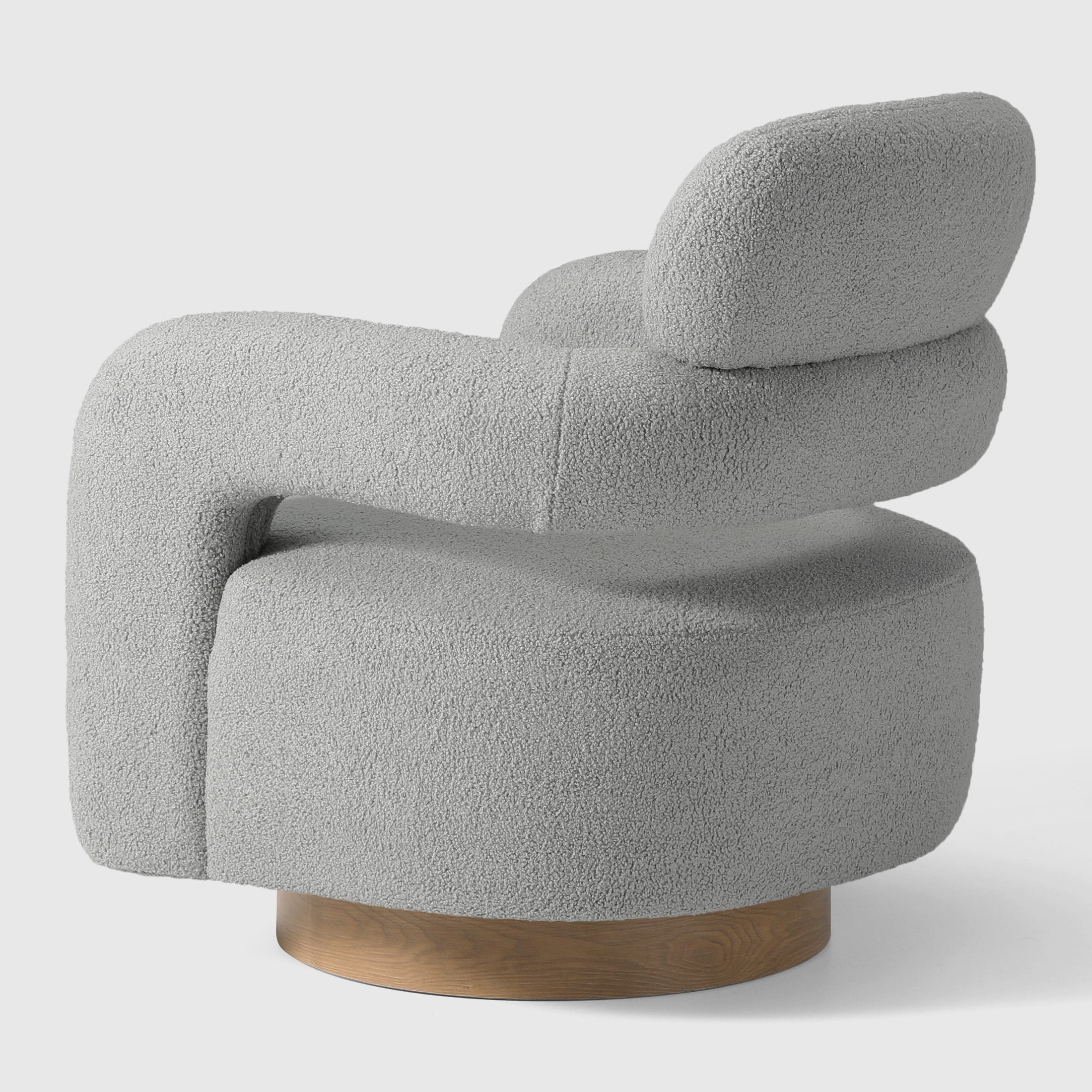 Celine Mid-Century Modern Sherpa Swivel Barrel Accent Chair (Set of 2)