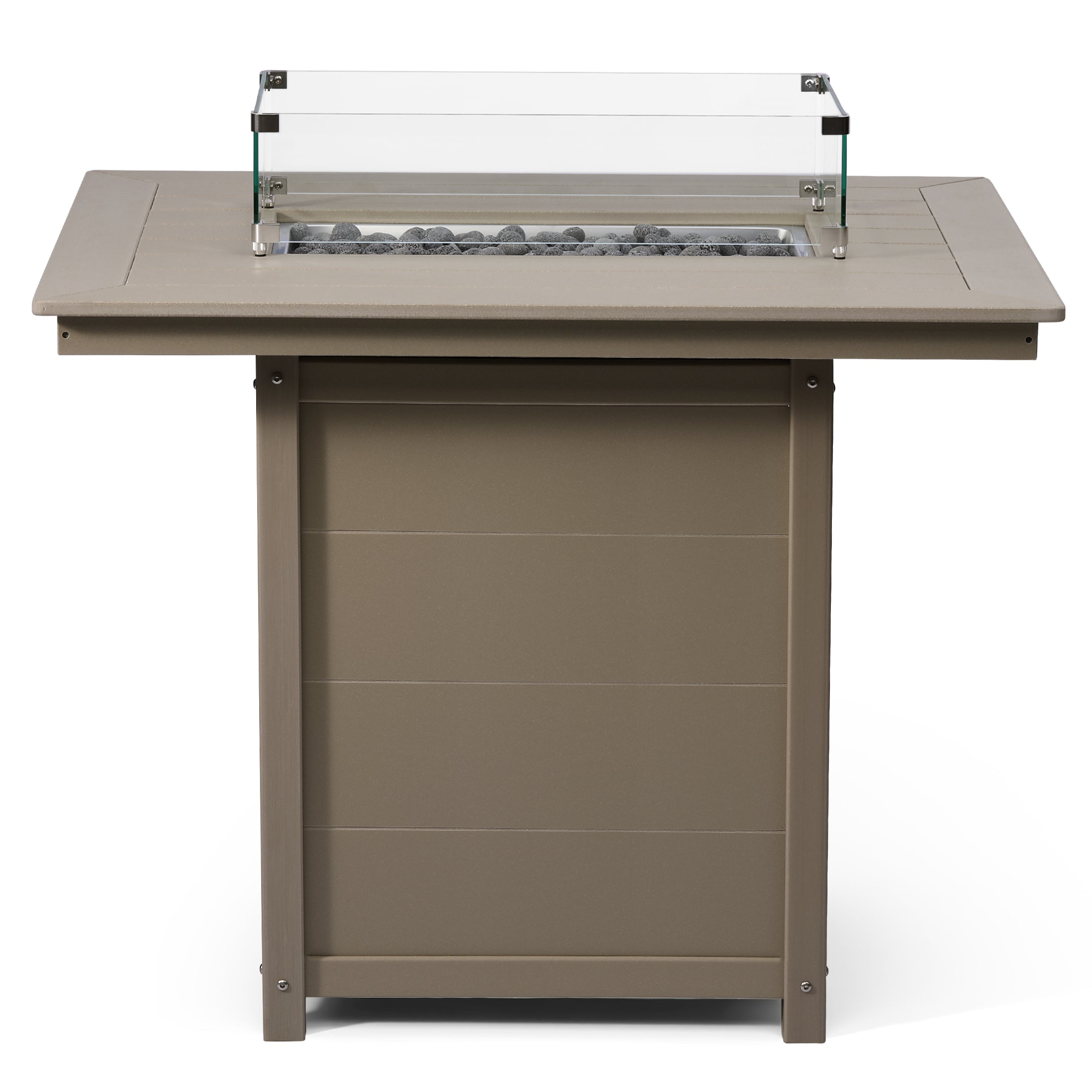Sol 46" Modern Outdoor Patio Gas Propane Rectangle Fire Pit Table