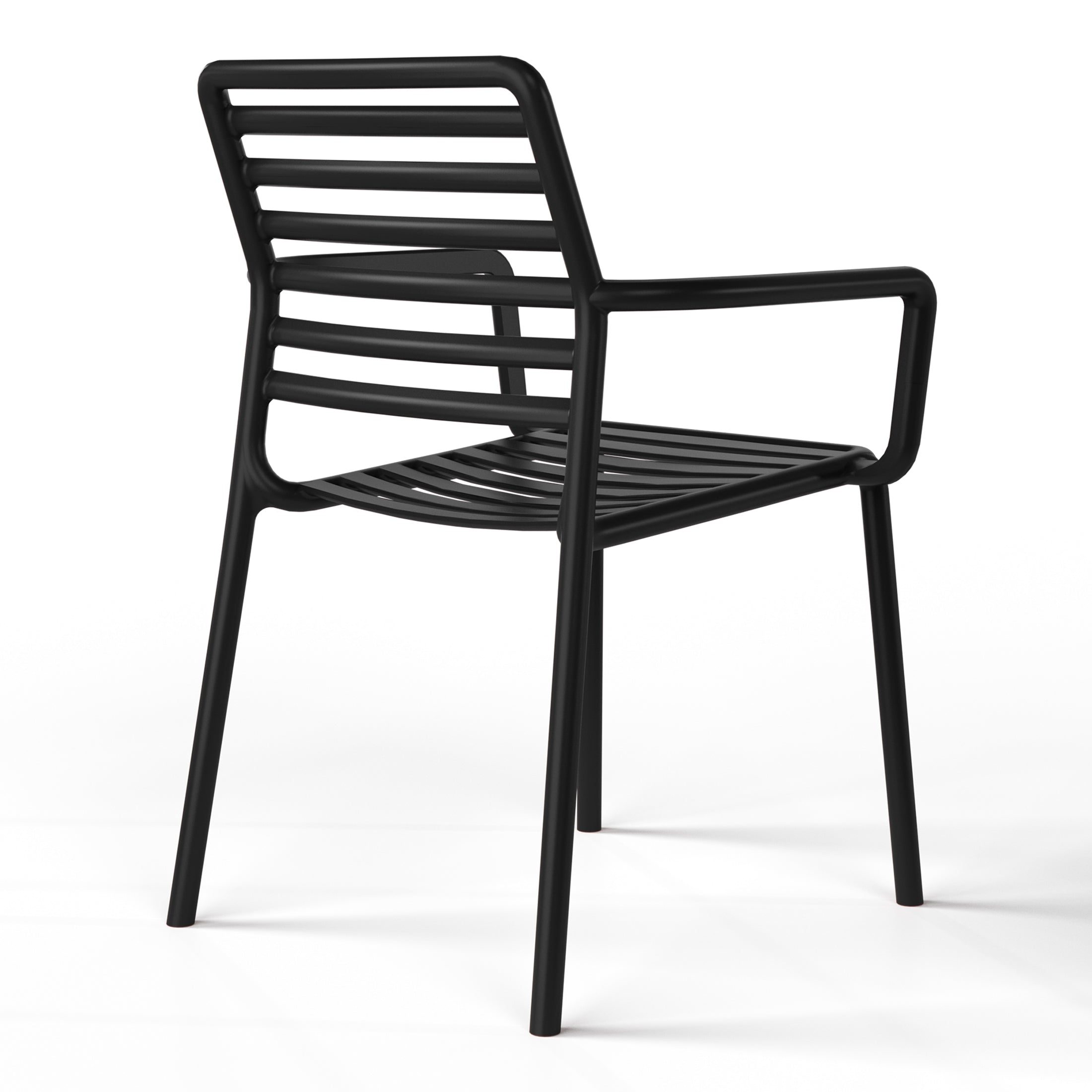 Sunshine Outdoor Stackable Polypropylene Plastic Resin Dining Armchairs (Set of 4)