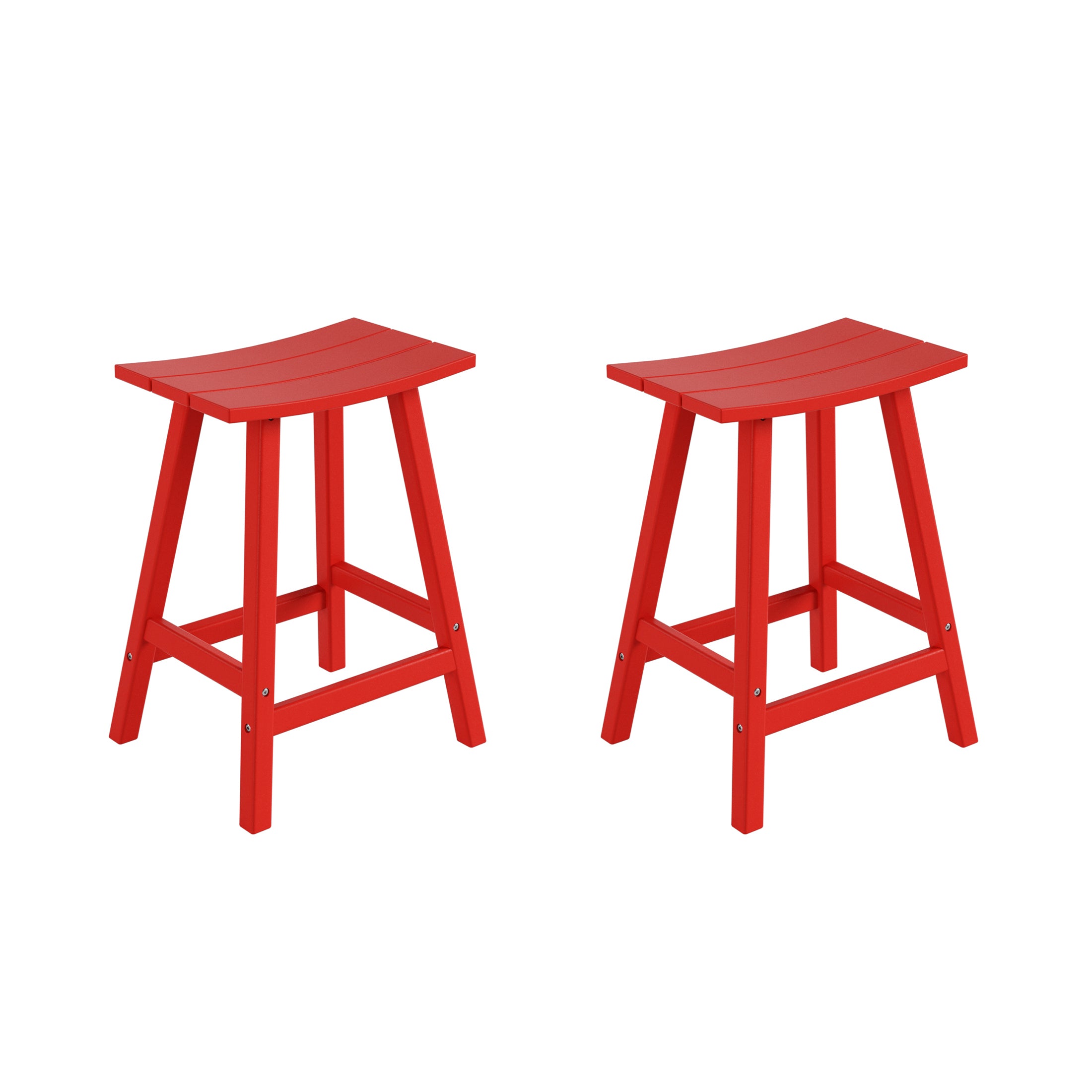 Paradise 2 piece set of 24" height Outdoor / Patio Saddle bar stools