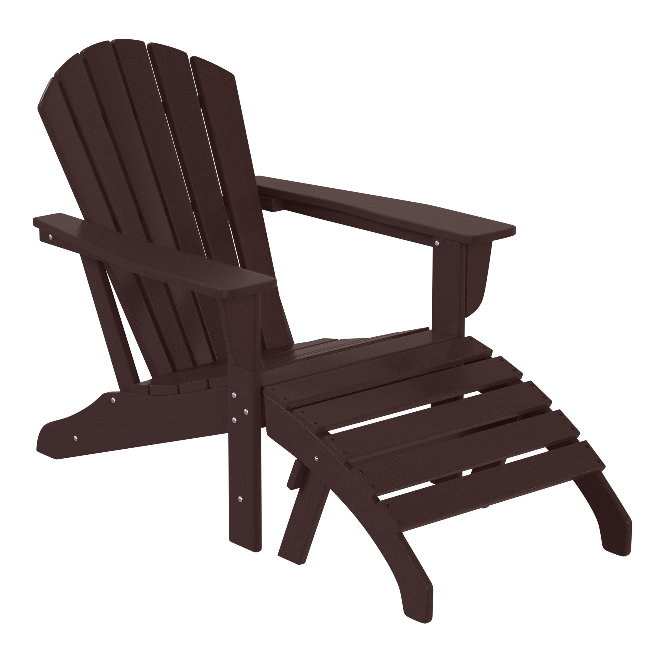 Portside Outdoor Adirondack Chair With Ottoman 2-Piece Set