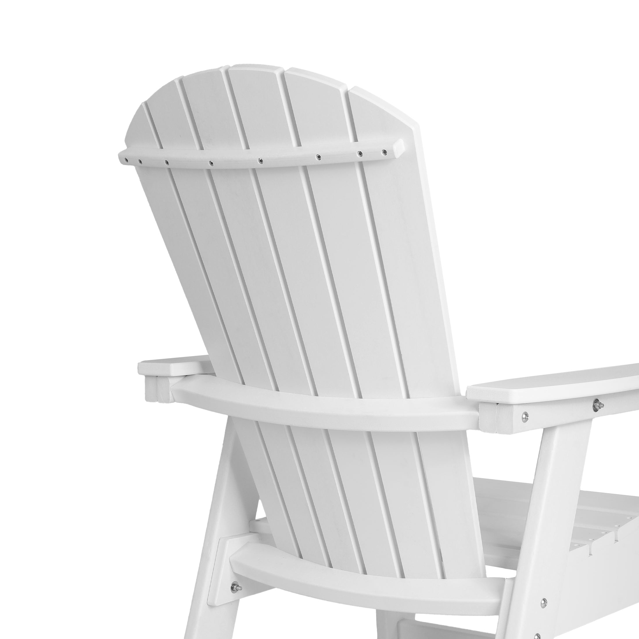 Portside Outdoor Modern HDPE Adirondack Patio Dining Chairs (Set of 2)