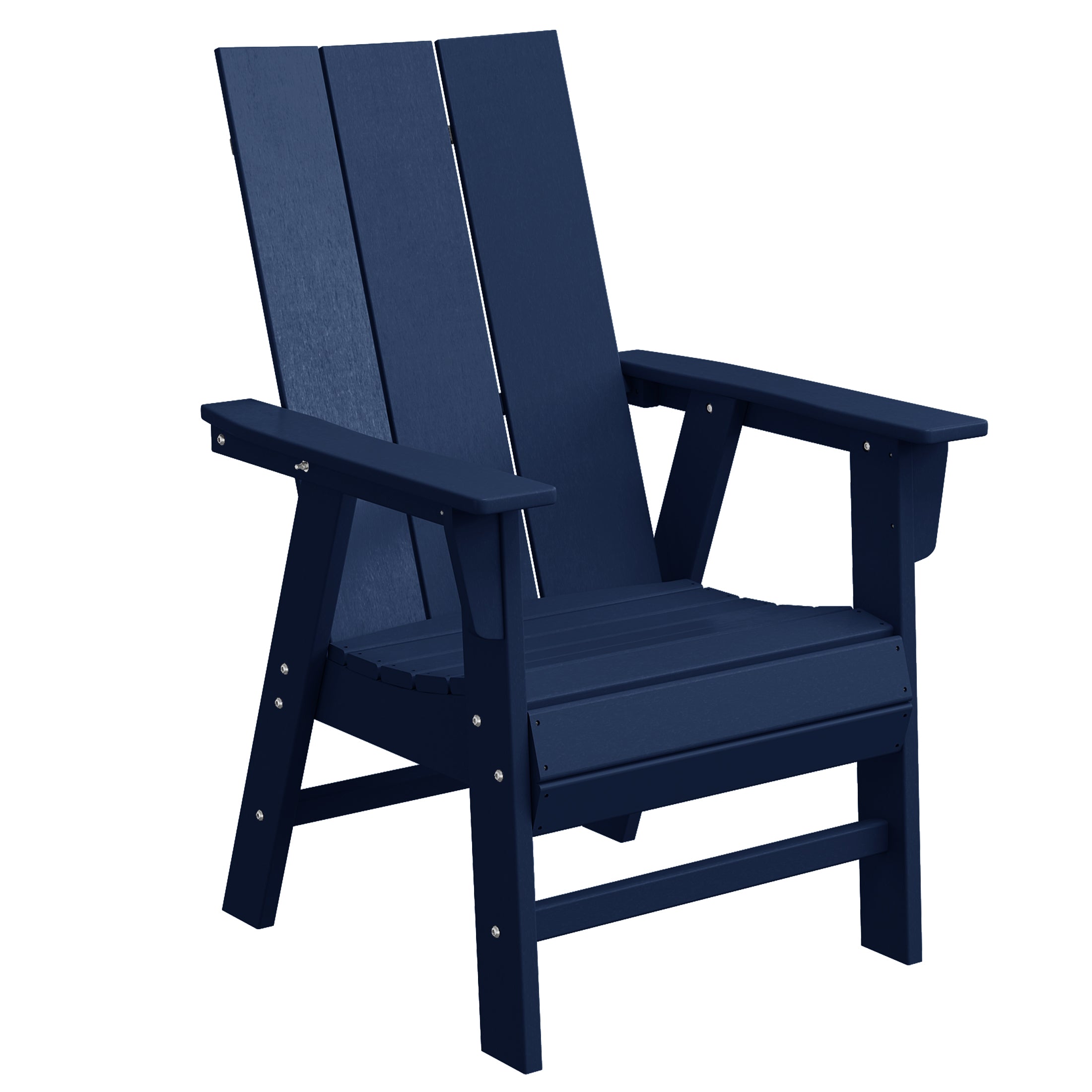 Palms Outdoor Patio HDPE Plastic Modern Adirondack Dining Chairs (Set of 2)