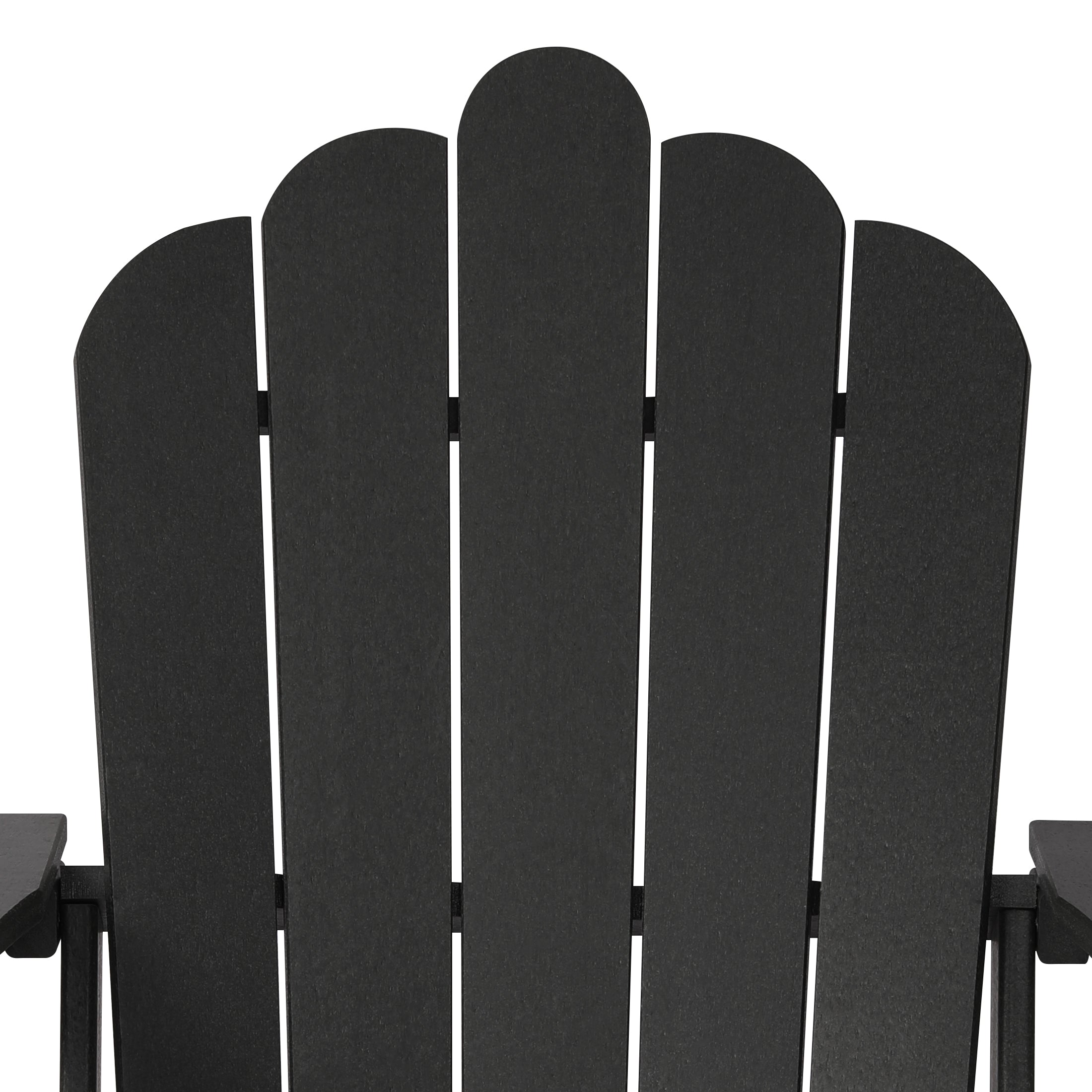 Lakeview 3-Piece Adirondack Chair with Cup Holder and Folding Ottoman and Table Set