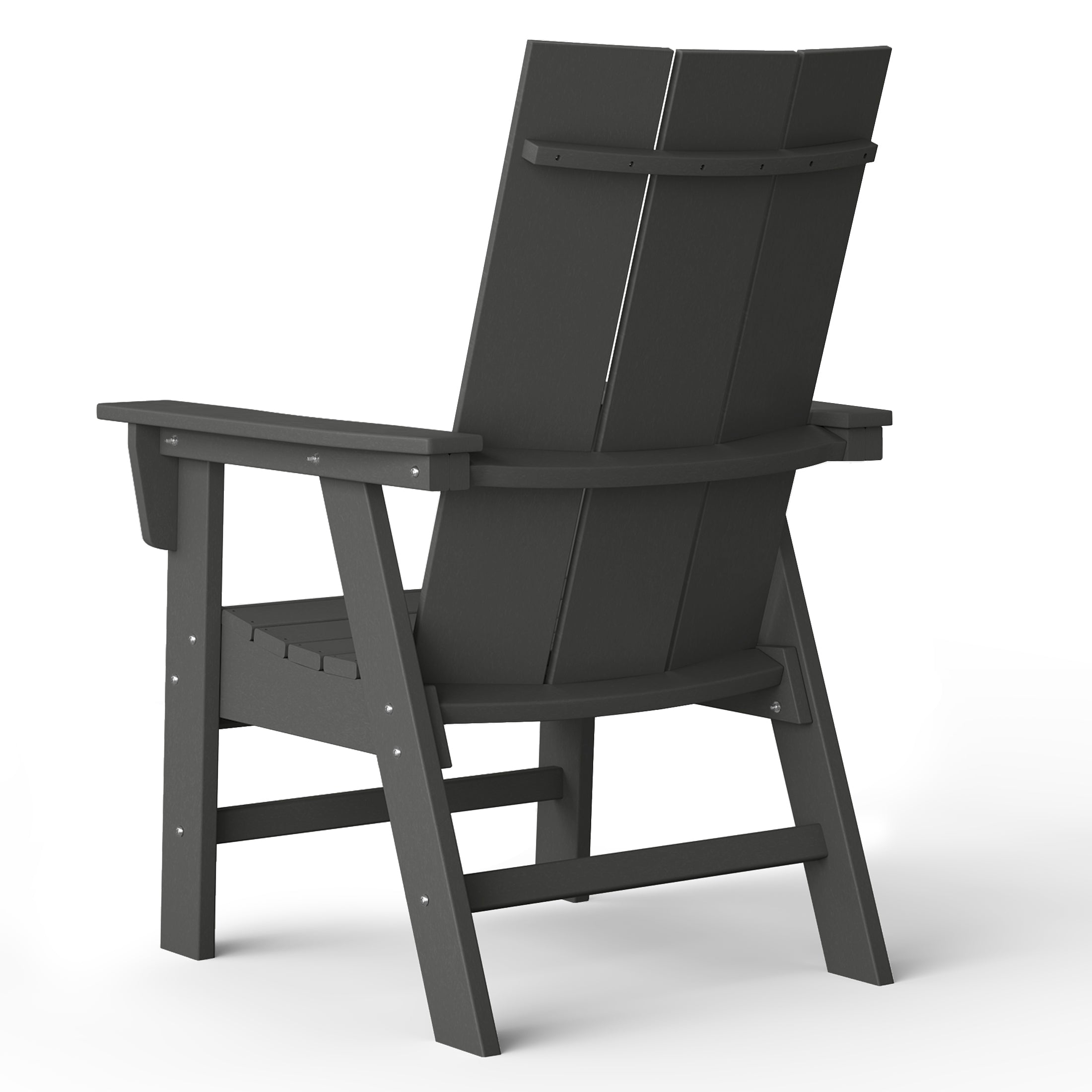 Palms Outdoor Patio HDPE Plastic Modern Adirondack Dining Chairs (Set of 2)