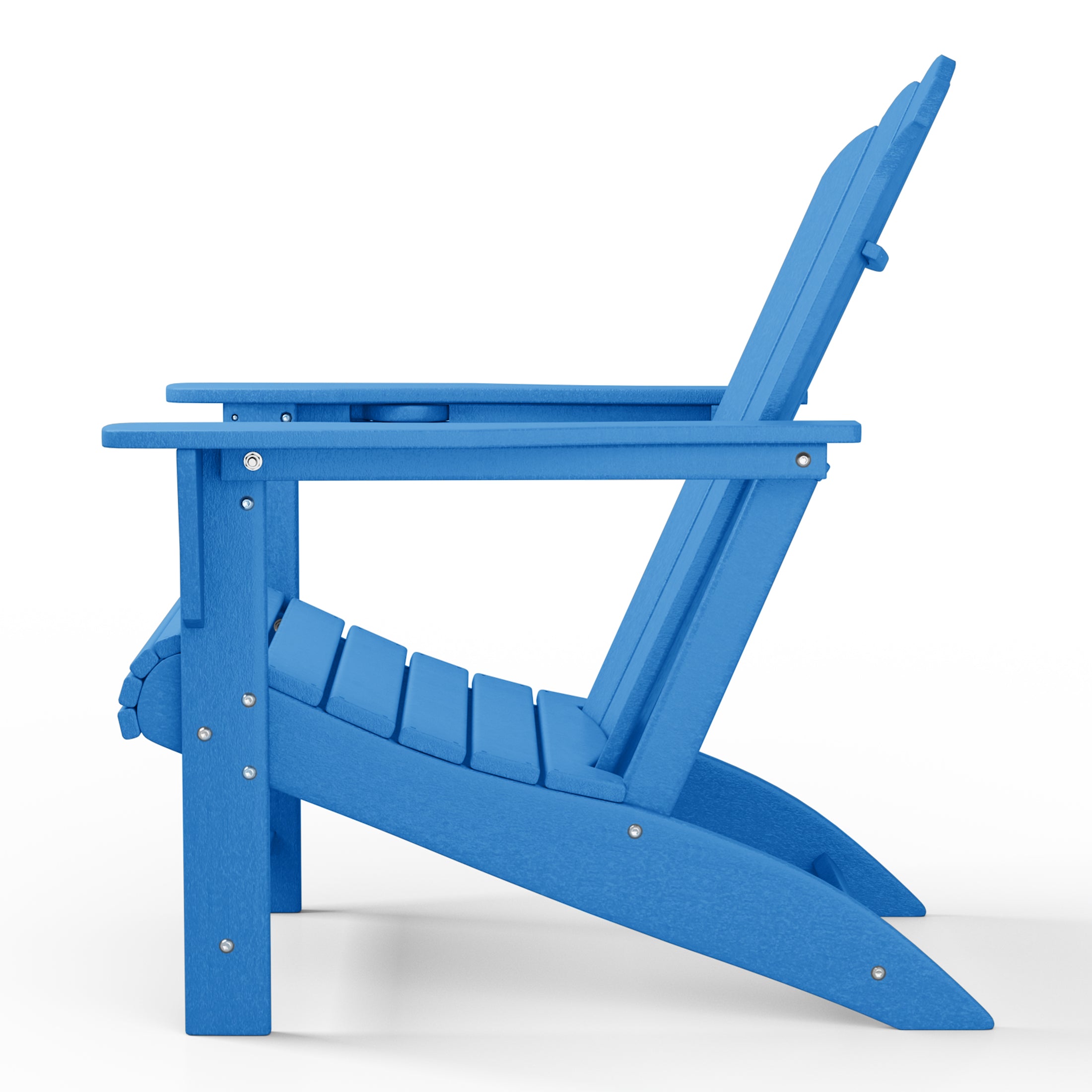 Lakeview Outdoor Patio HDPE Adirondack Chair With Cup Holder