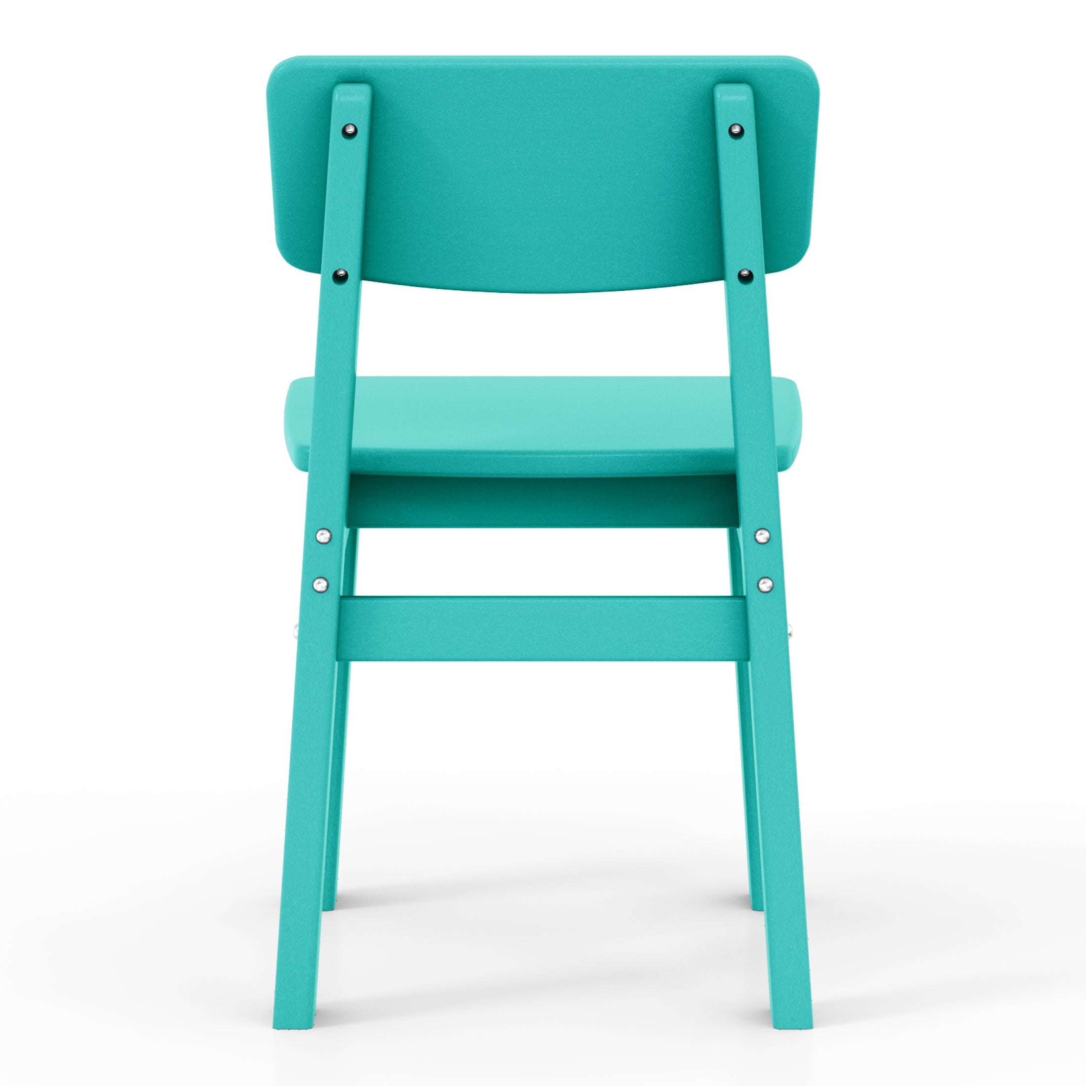 Little Explorers Outdoor HDPE Kids Modern Plastic Toddler Dining Chairs (Set of Two)