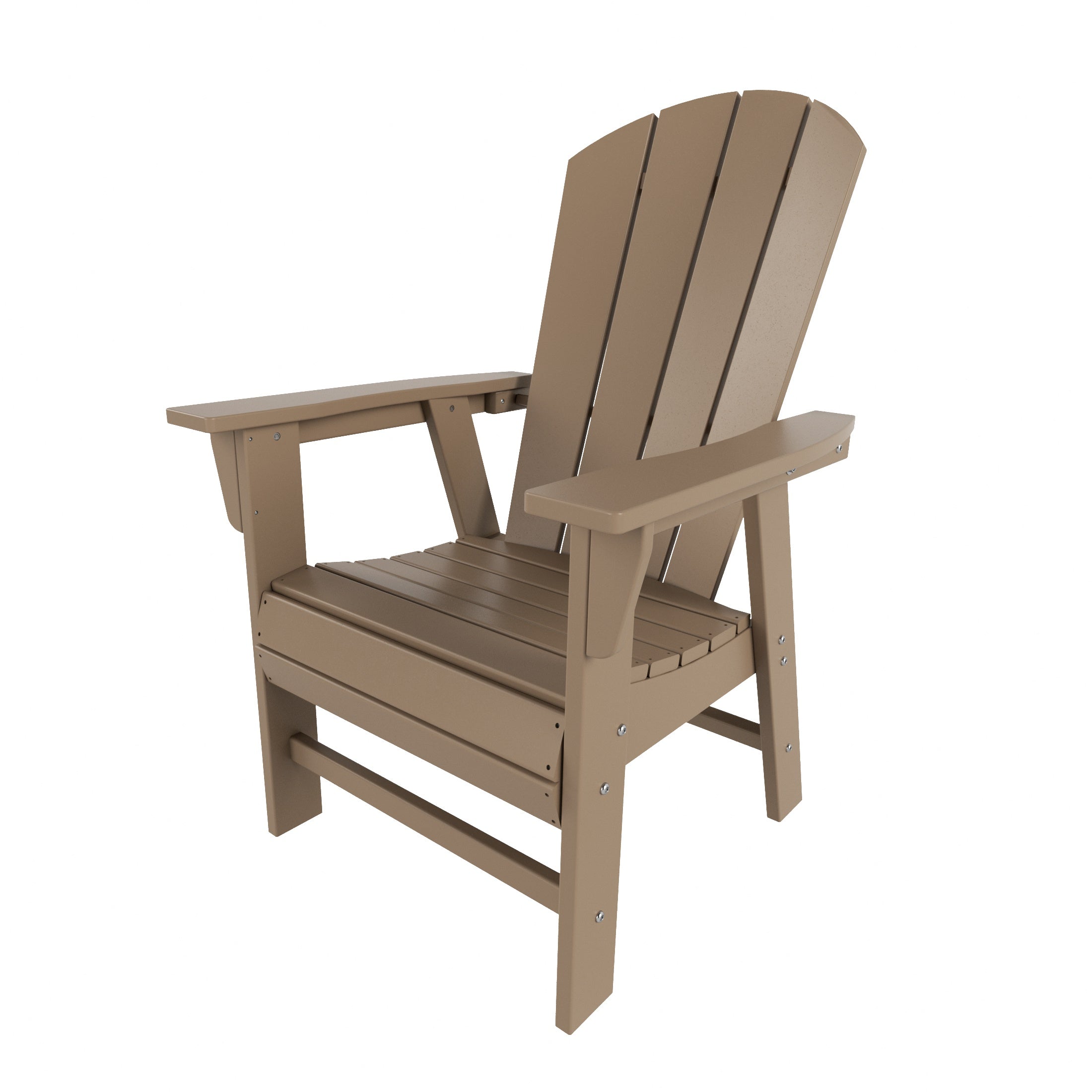 Paradise Outdoor Patio HDPE Plastic Adirondack Dining Chair