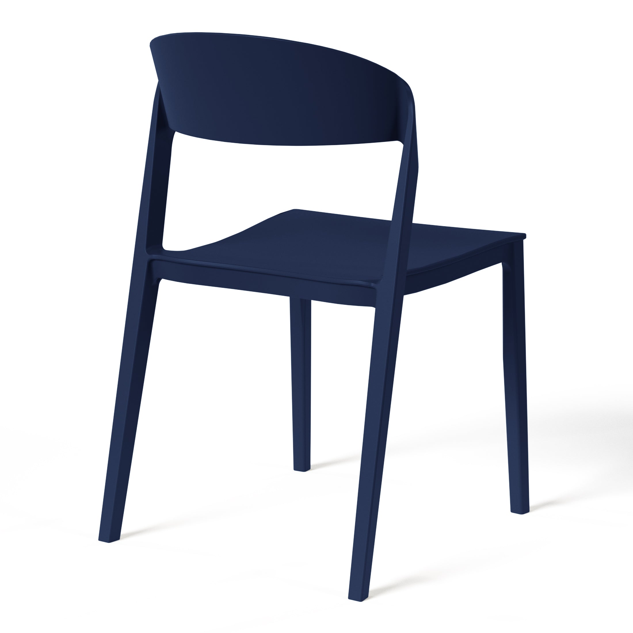 Sunshine Outdoor Modern Stackable Plastic Patio Bistro Dining Side Chairs (Set of 2)