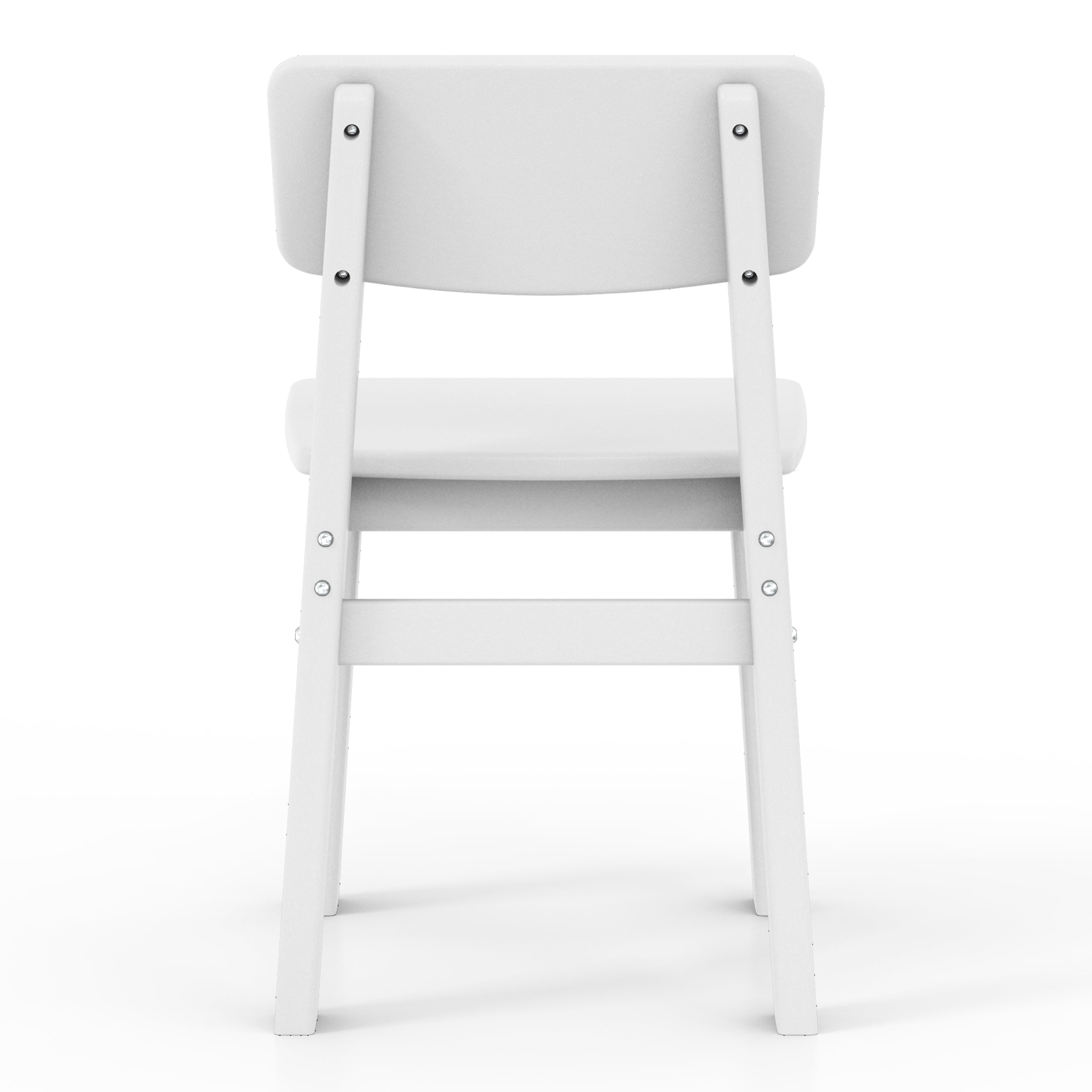 Little Explorers Outdoor HDPE Kids Modern Plastic Toddler Dining Chairs (Set of Two)