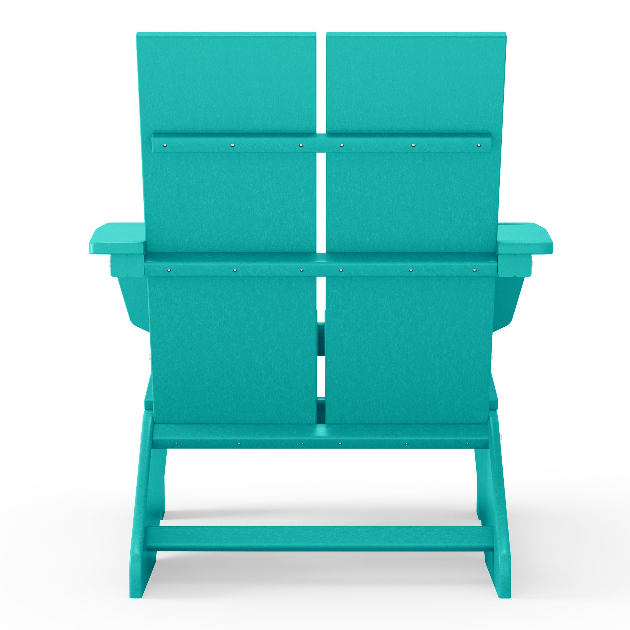 Seaview Outdoor HDPE Modern Adirondack Chair with Cup Holder (Set of 4)