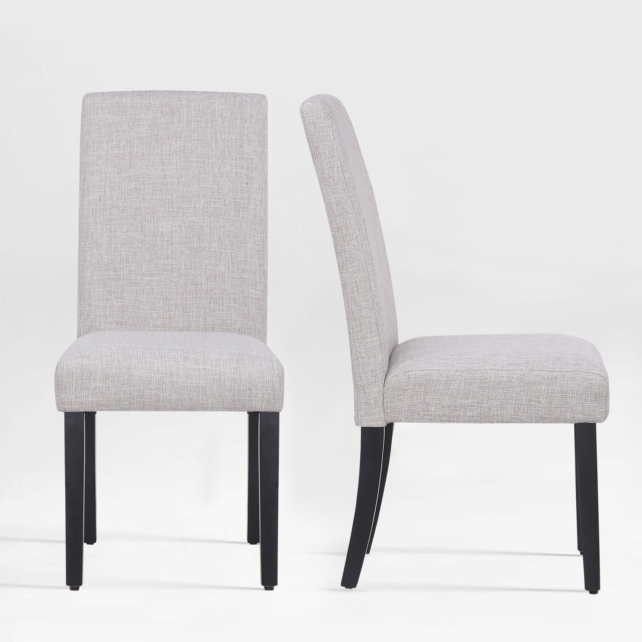 Adison Linen fabric tufted upholstered dining chairs ( 2 piece set )