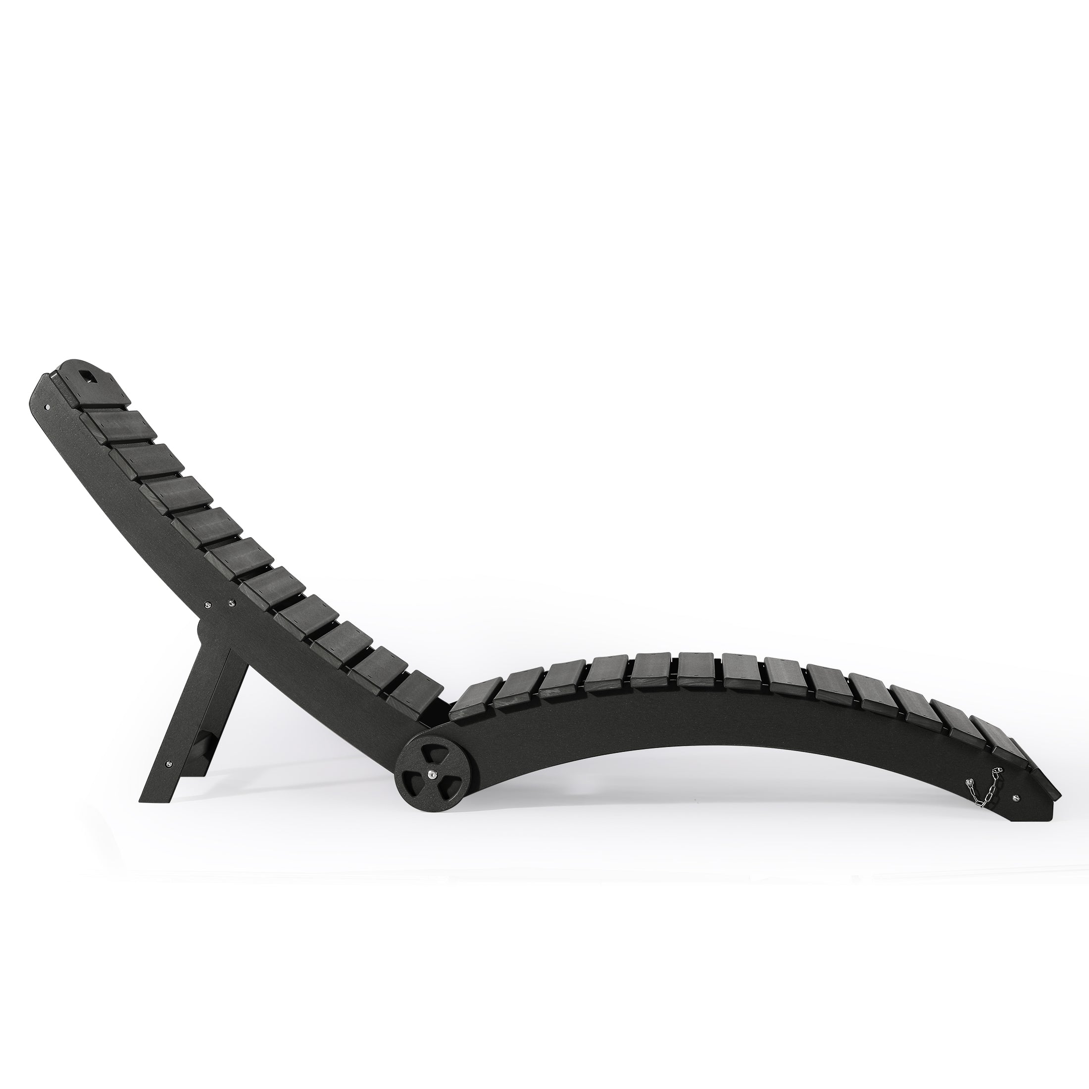 Outdoor HDPE In-Pool Patio Chaise Lounge Chair With Wheels