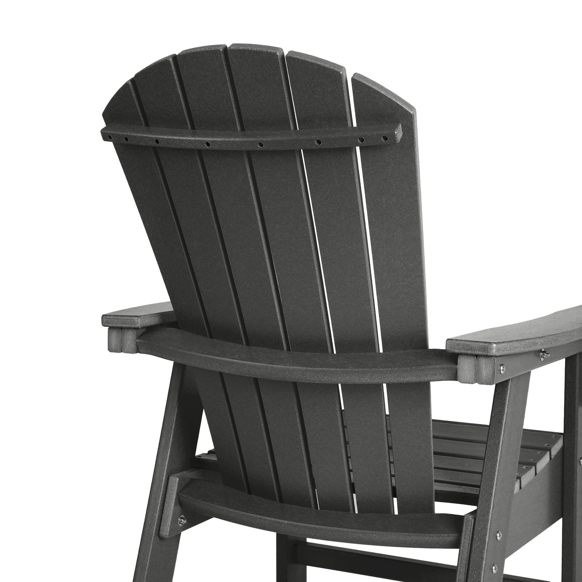 Portside Outdoor Patio Shell-back Adirondack Dining Chair Weather Resistant