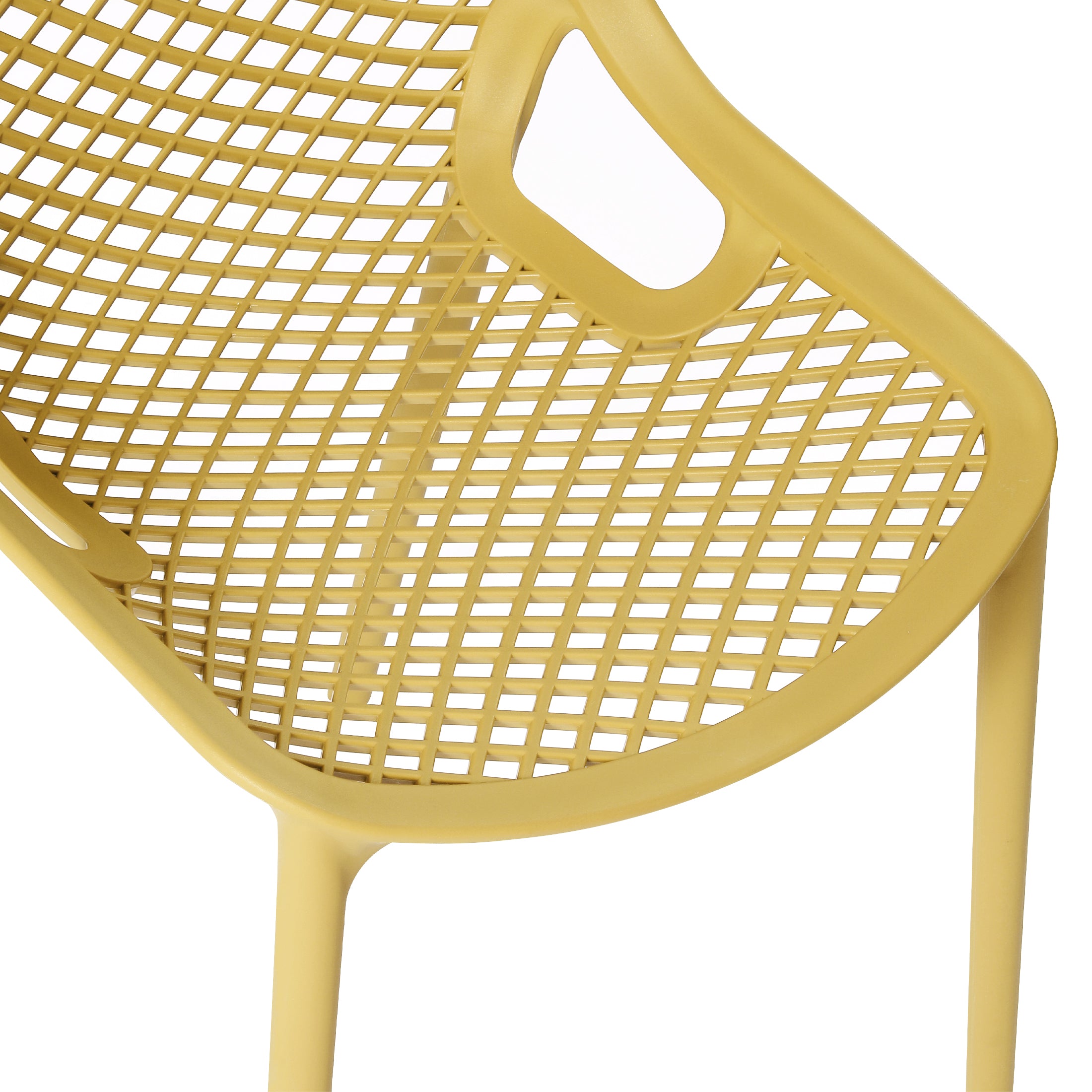 Sunshine Outdoor Stackable Modern Plastic Dining Chairs (Set of 2)