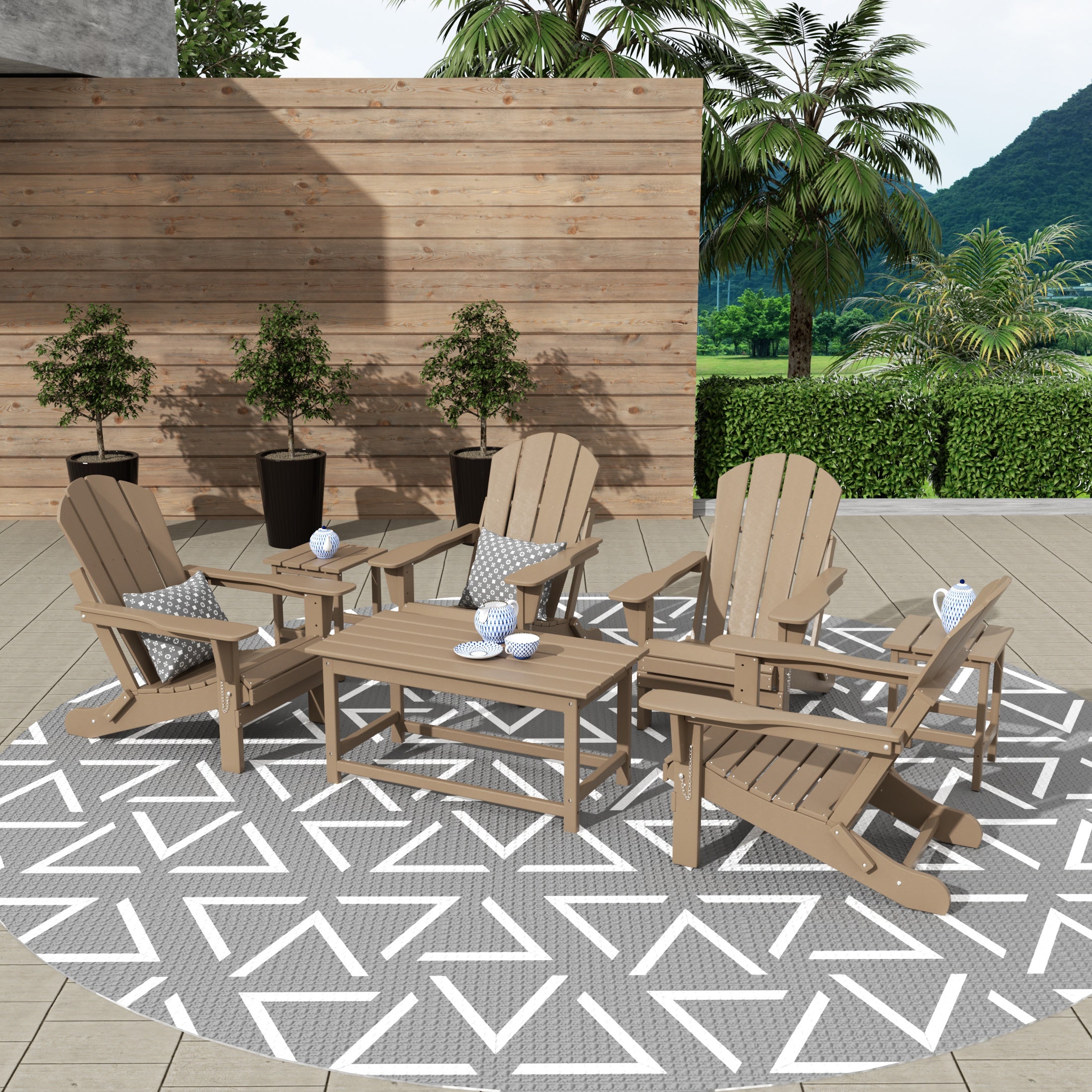 Paradise 3-Piece set outdoor Coffee and Side table for Adirondack chair