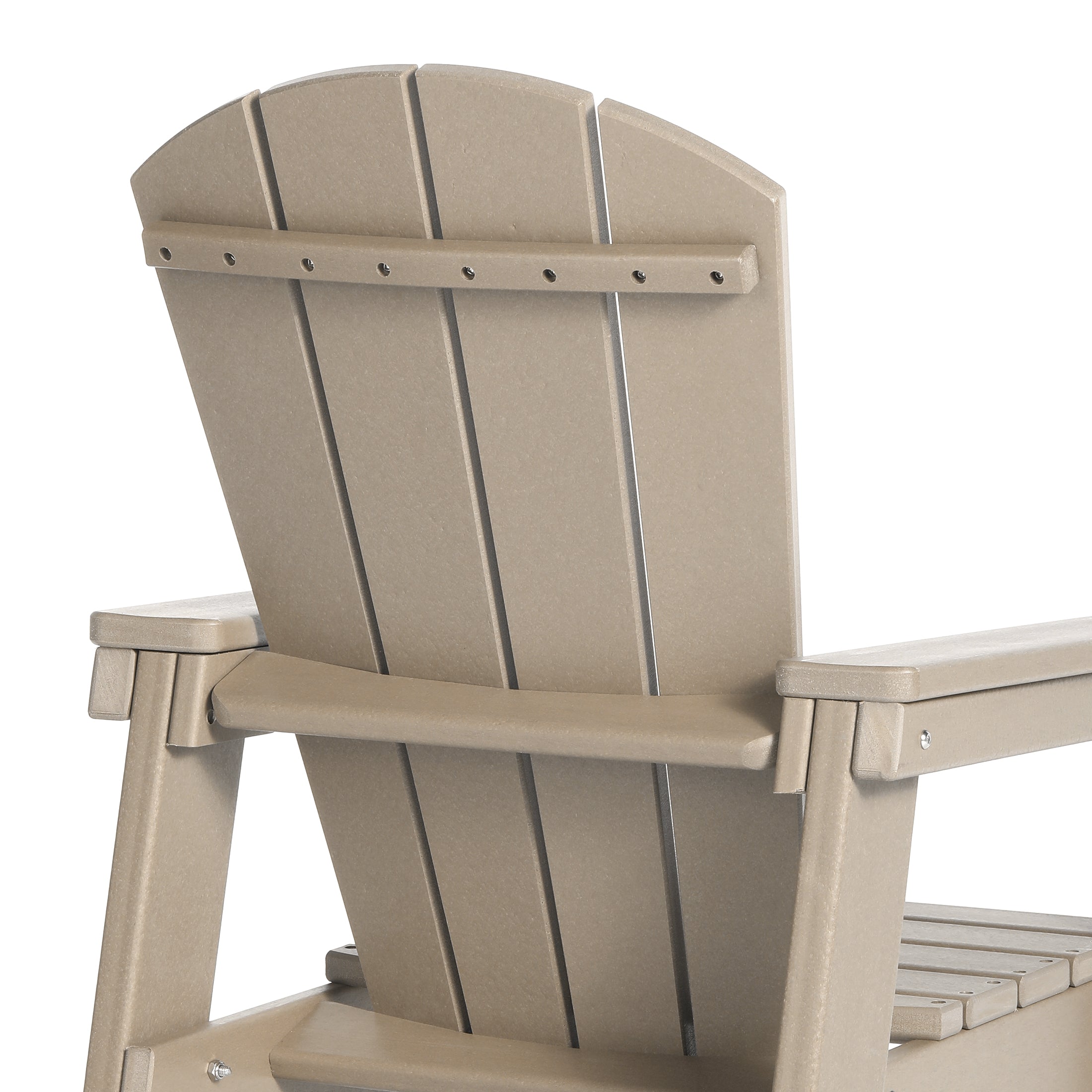 Paradise 2-Piece Kids Outdoor HDPE Adirondack Chair With Square Side Table Set