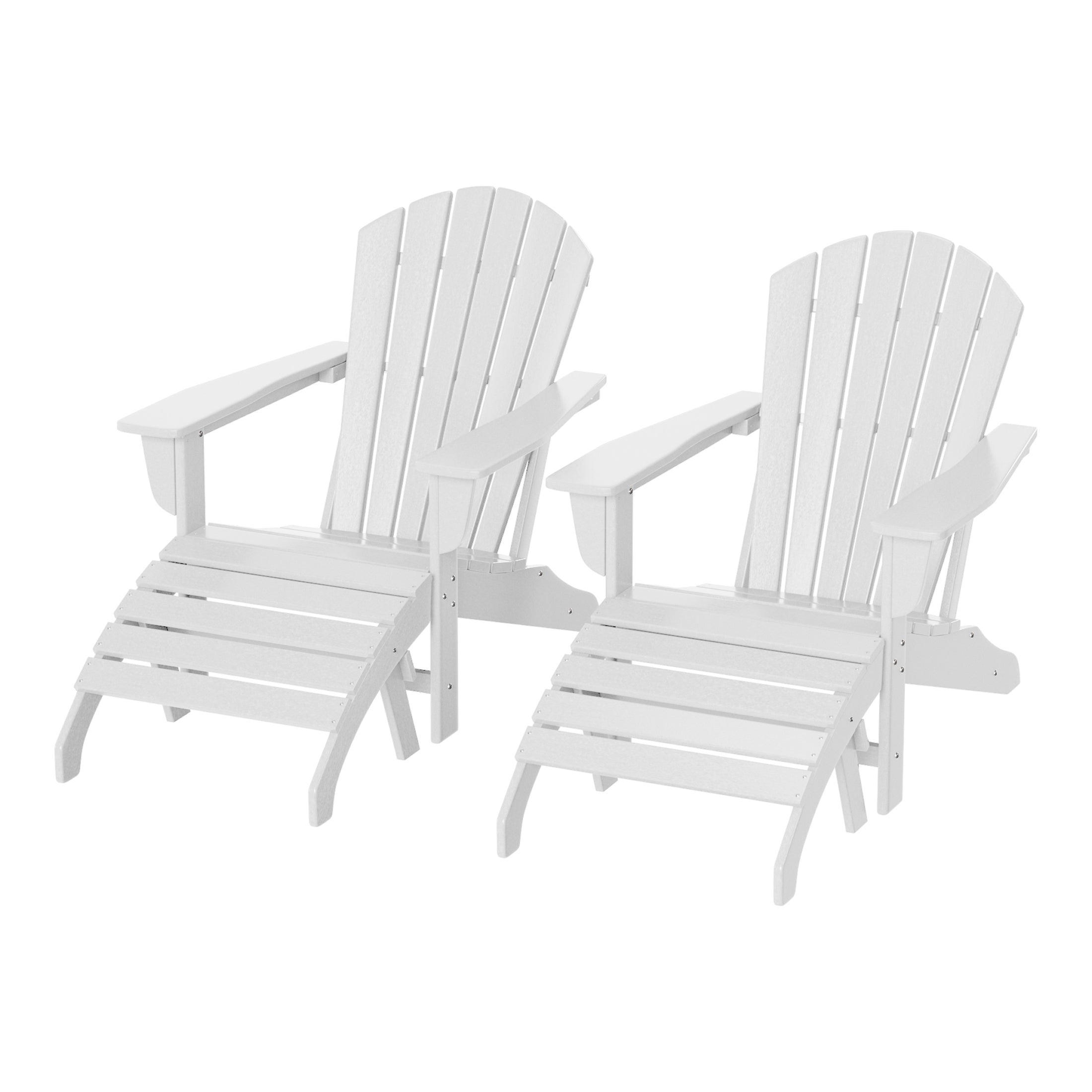 Portside Outdoor Adirondack Chair With Ottoman 4-Piece Set