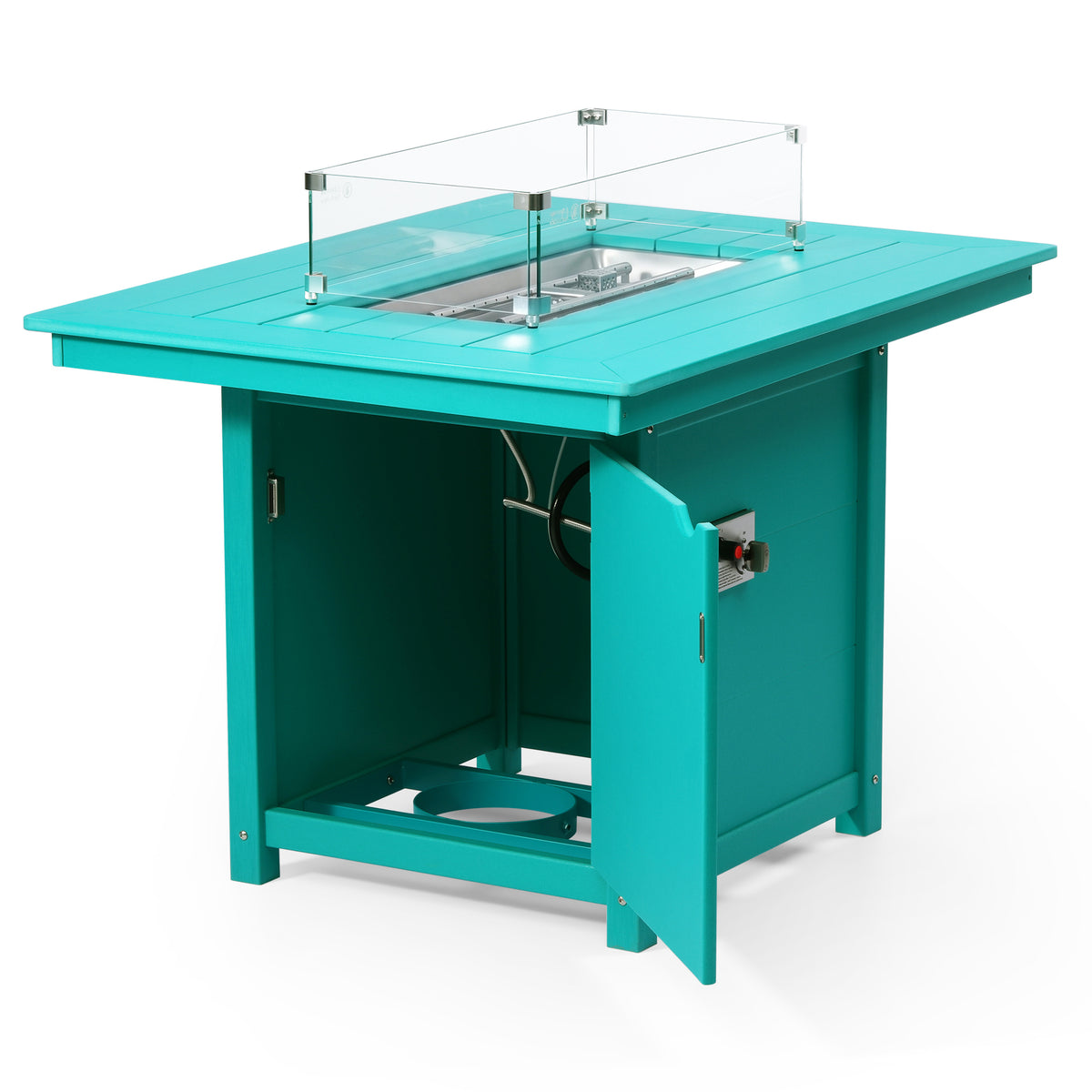 Sol 46" Modern Outdoor Patio Gas Propane Rectangular Fire Pit Table