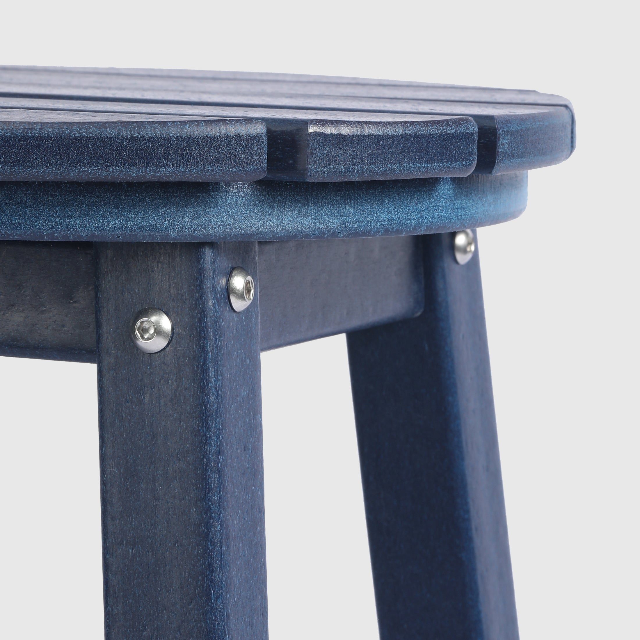 Paradise 24" HDPE Outdoor Patio Round Counter Height Bar Stool Set of 3