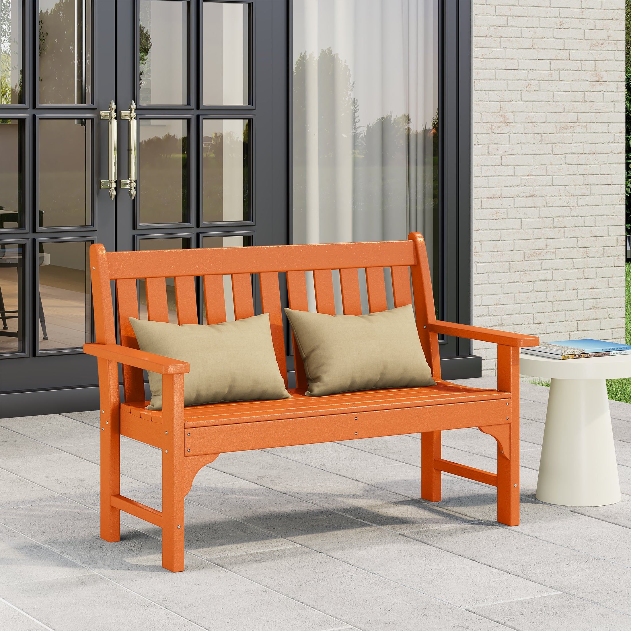 Paradise Outdoor 2-Person All-Weather HDPE Front Porch Garden Bench
