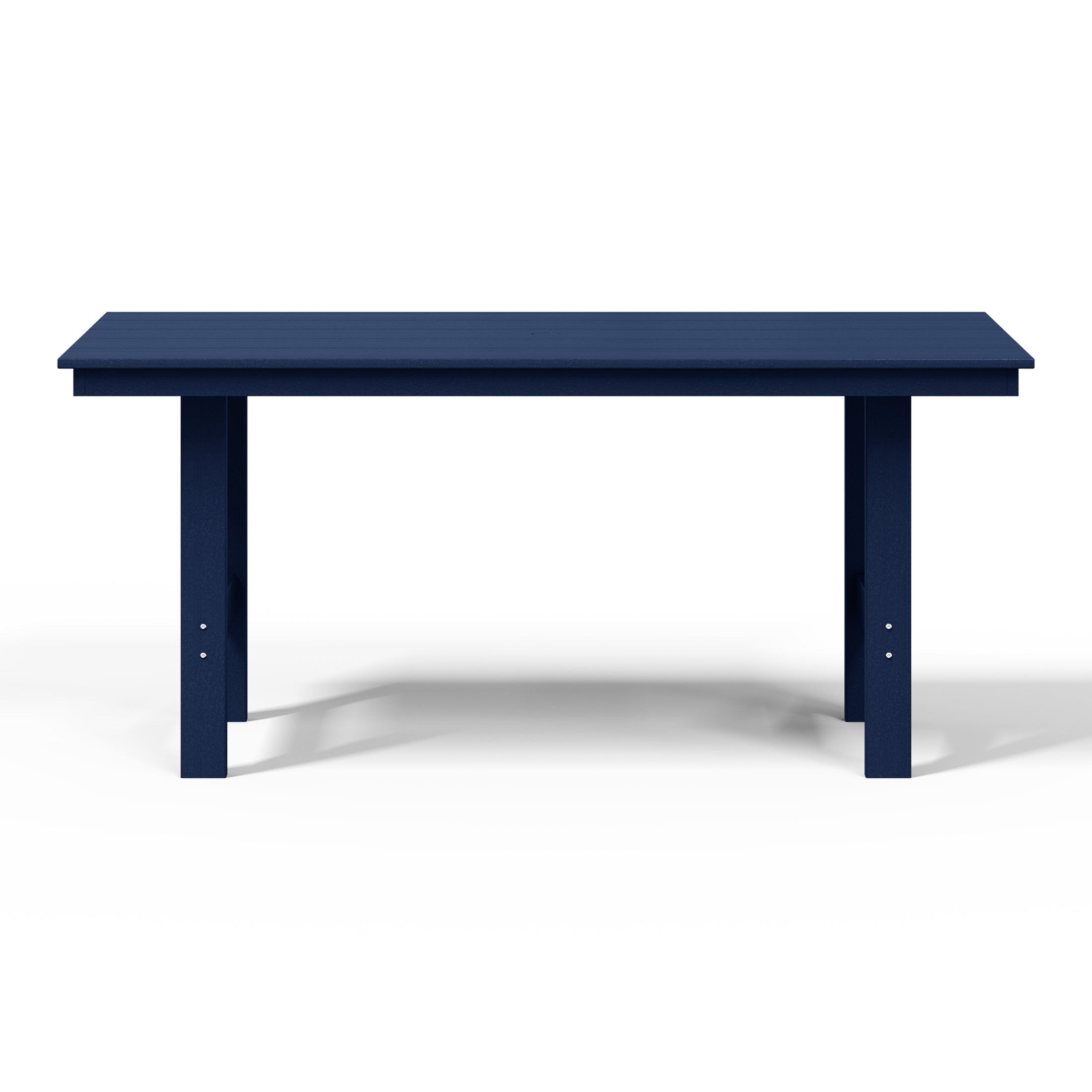Palms Outdoor Modern HDPE 66" Wide Rectangle Patio Dining Table for 6